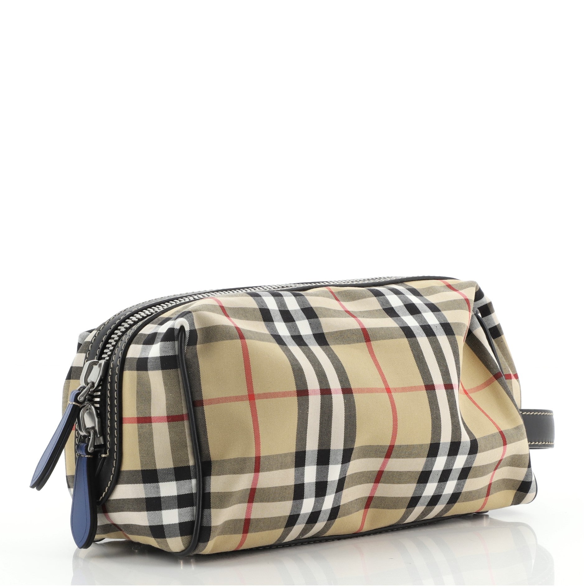 Cosmetic Pouch Vintage Check Canvas