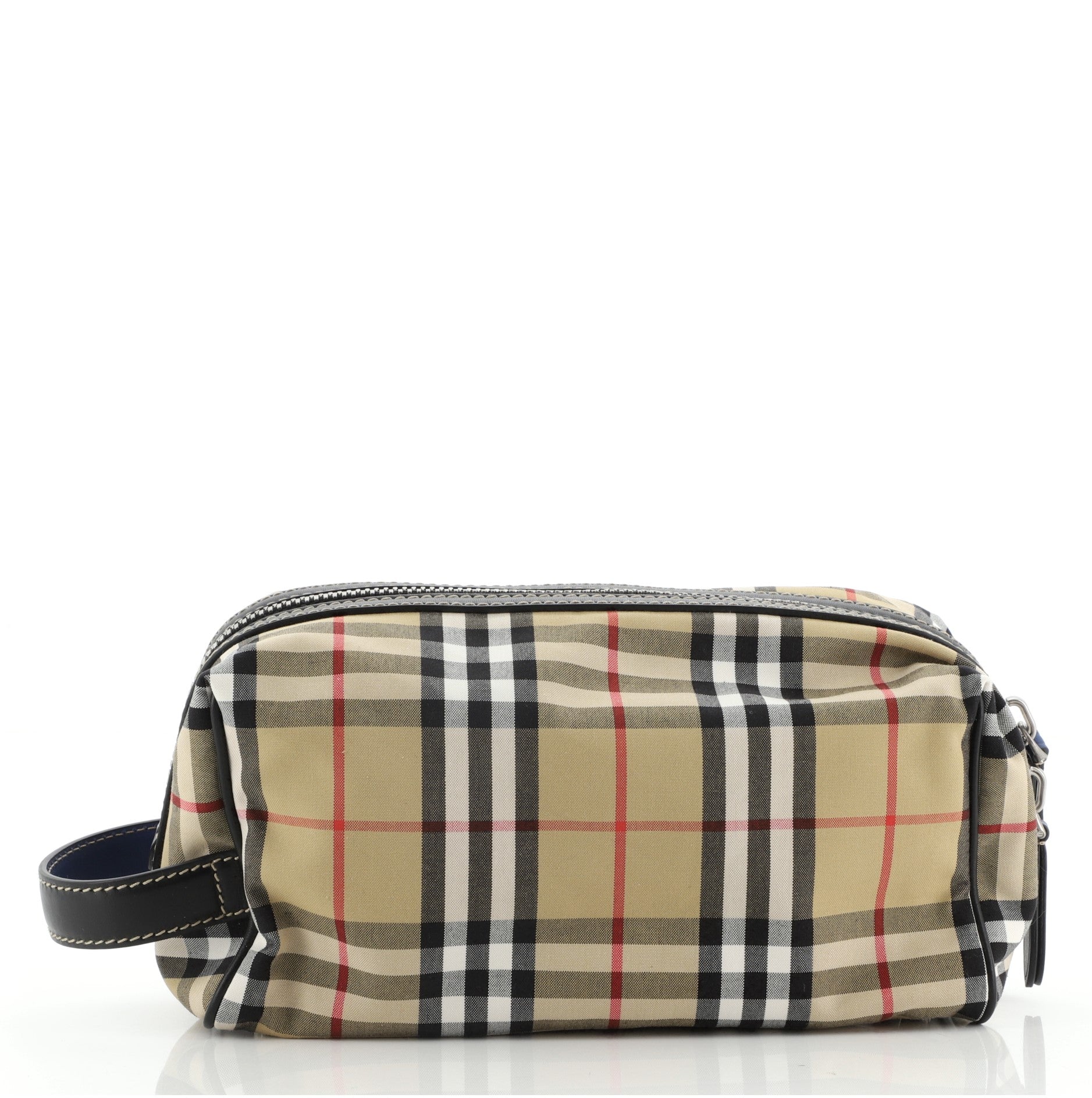 Cosmetic Pouch Vintage Check Canvas