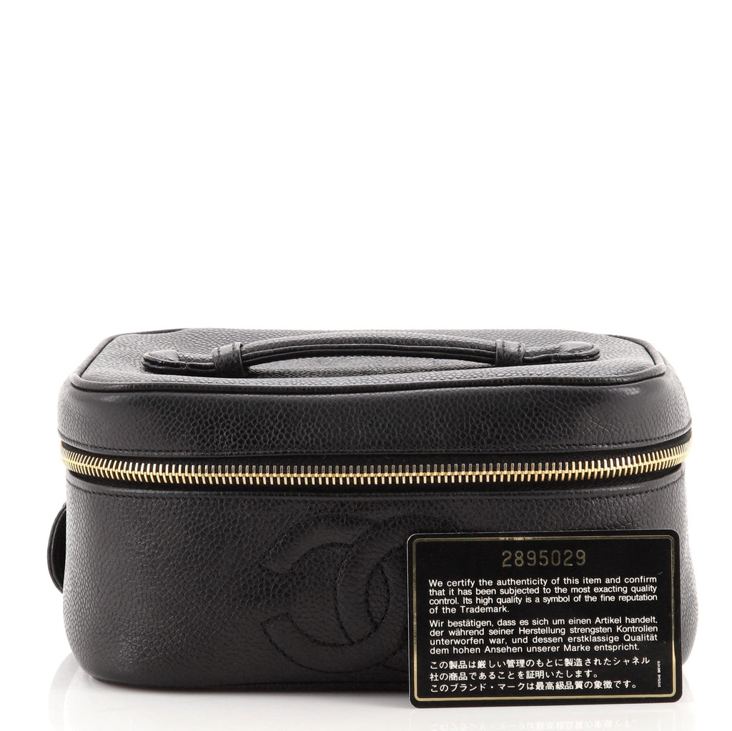 Vintage Timeless Cosmetic Case Caviar Medium