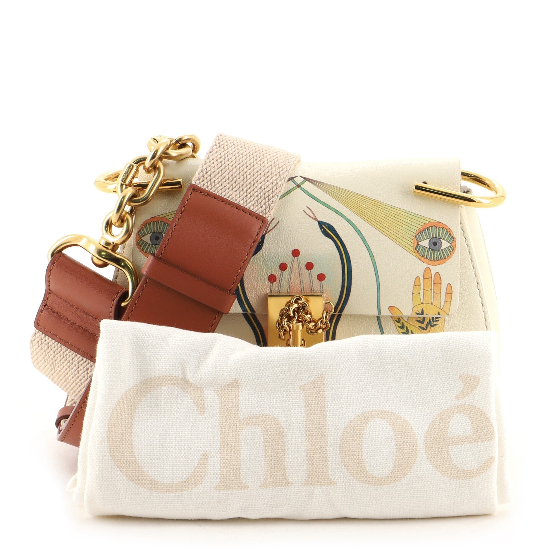 Drew Bijou Crossbody Bag Printed Leather Mini