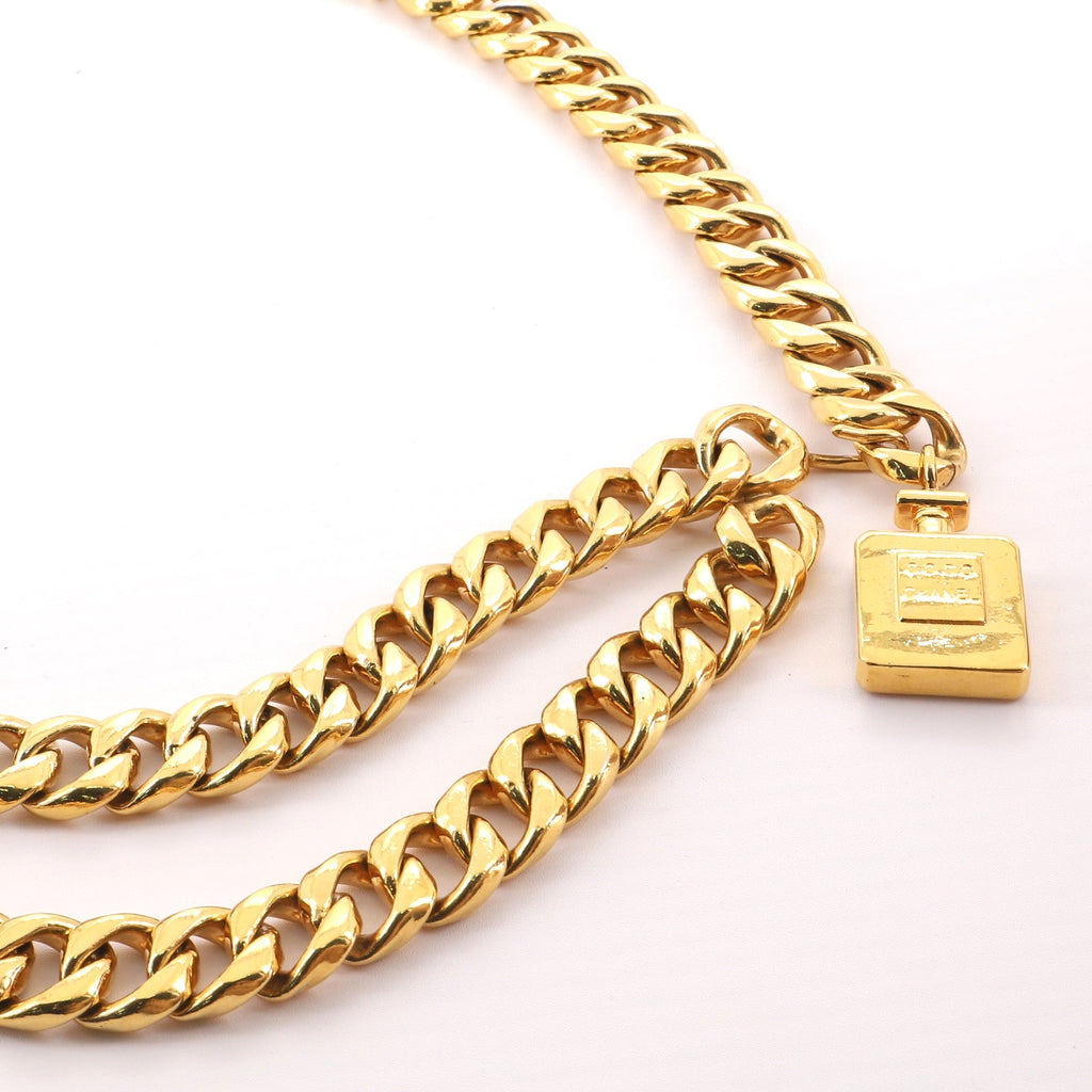 Vintage Perfume Bottle Charm Chain Belt Metal 95