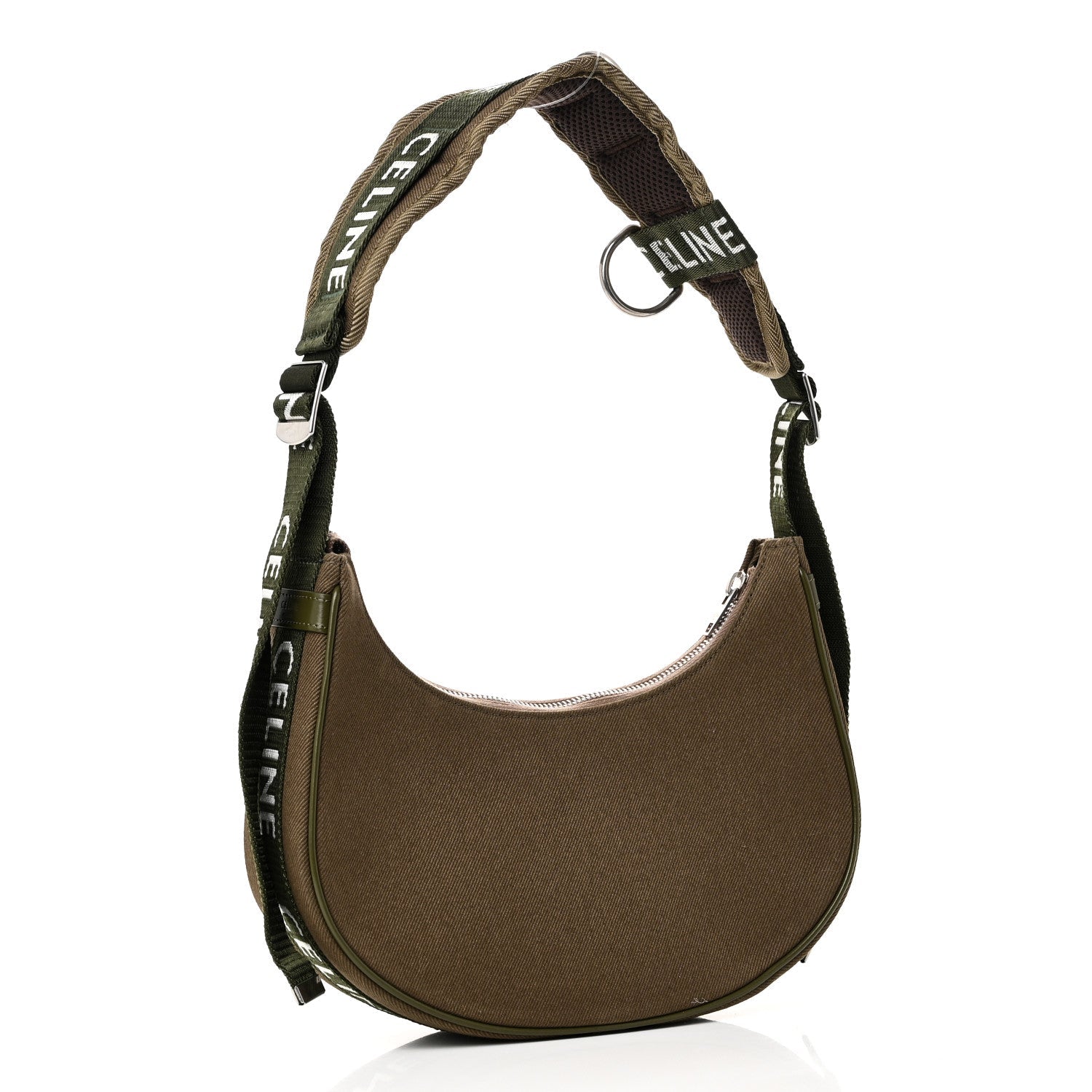 Cotton Gabardine Medium Ava Trekking Shoulder Bag Khaki