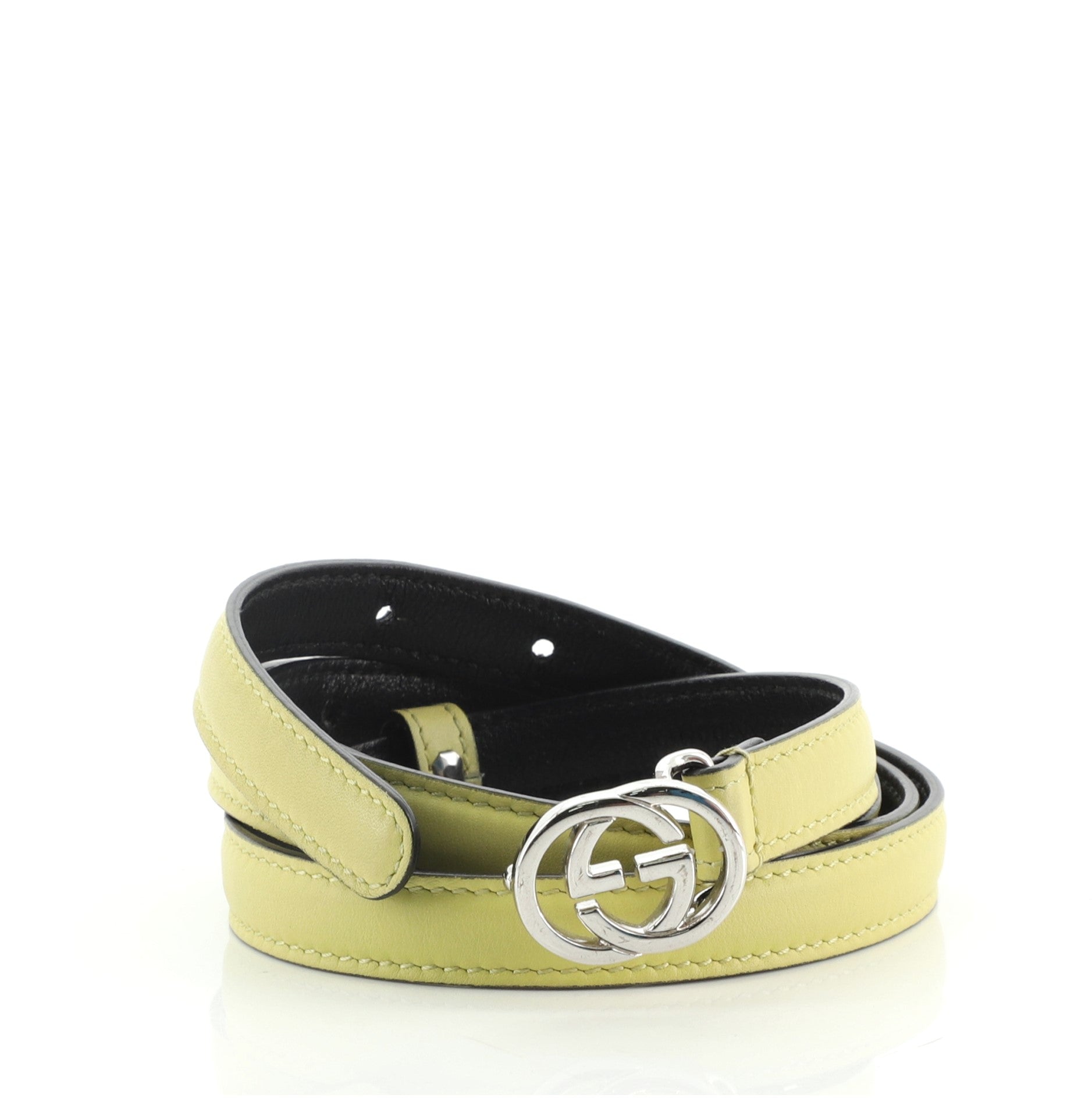 Interlocking G Belt Leather Thin 95