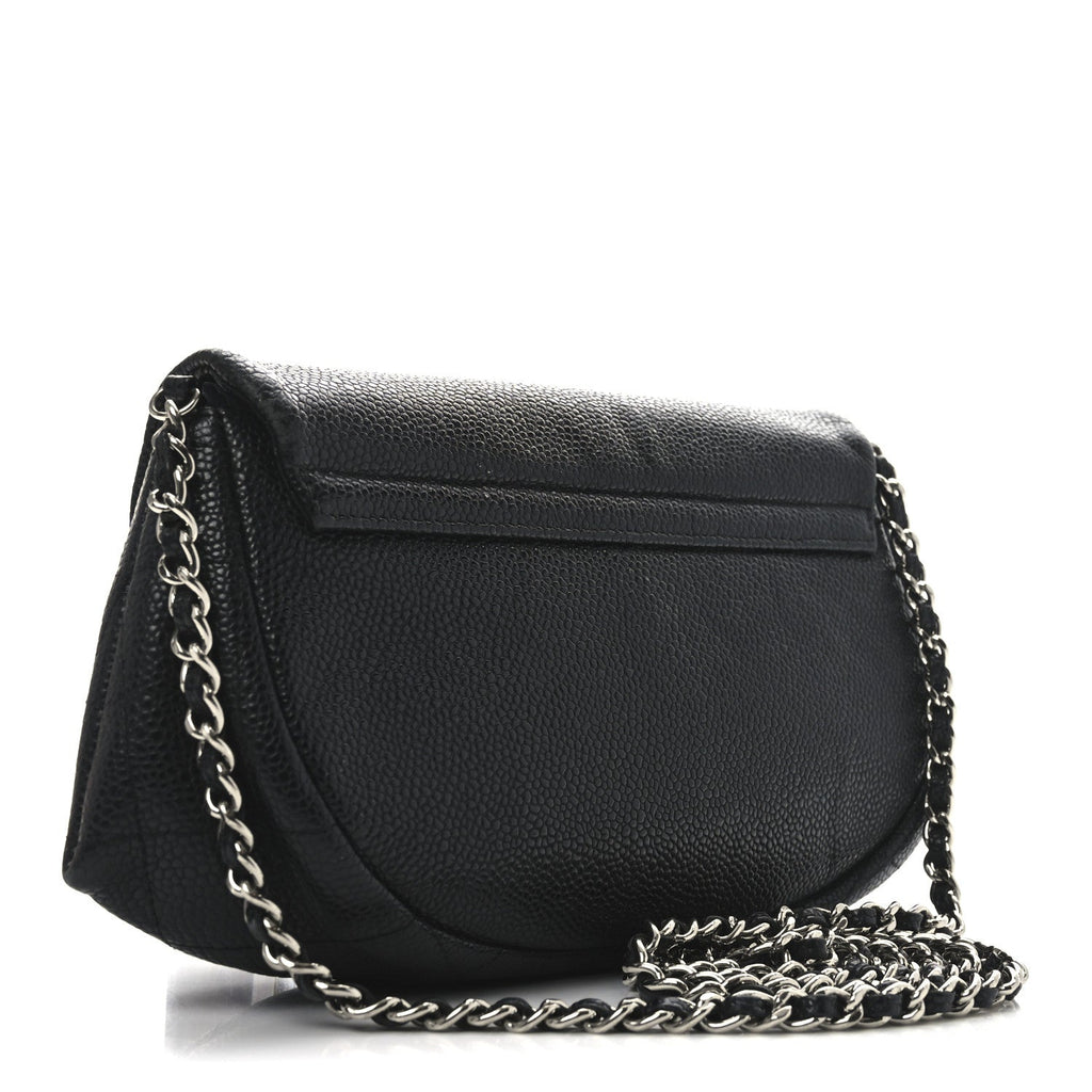 Caviar Half Moon Wallet On Chain WOC Black