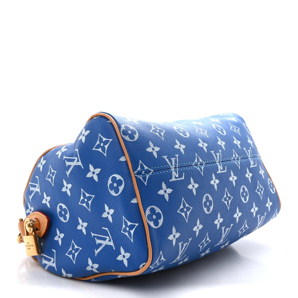 Calfskin Monogram Speedy P9 Bandouliere 25 Blue
