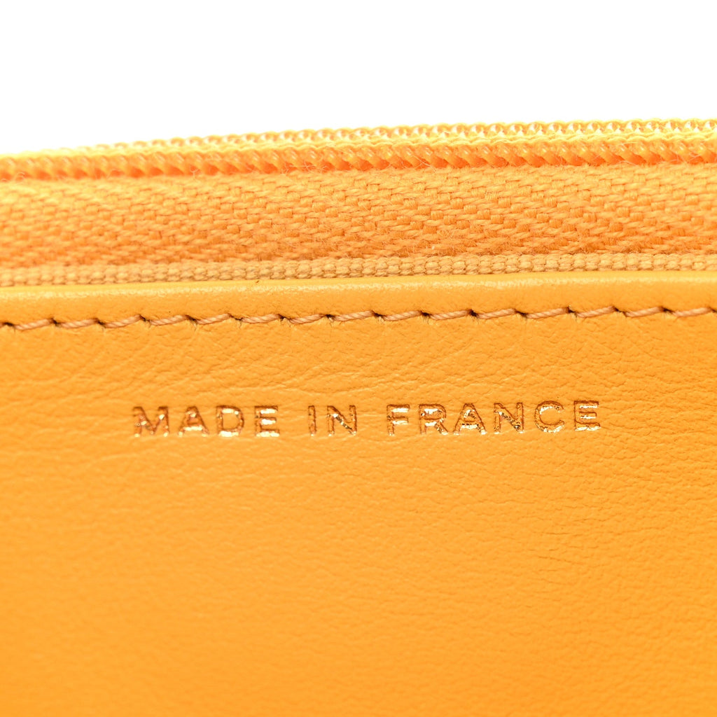 Caviar Quilted Wallet on Chain WOC Yellow