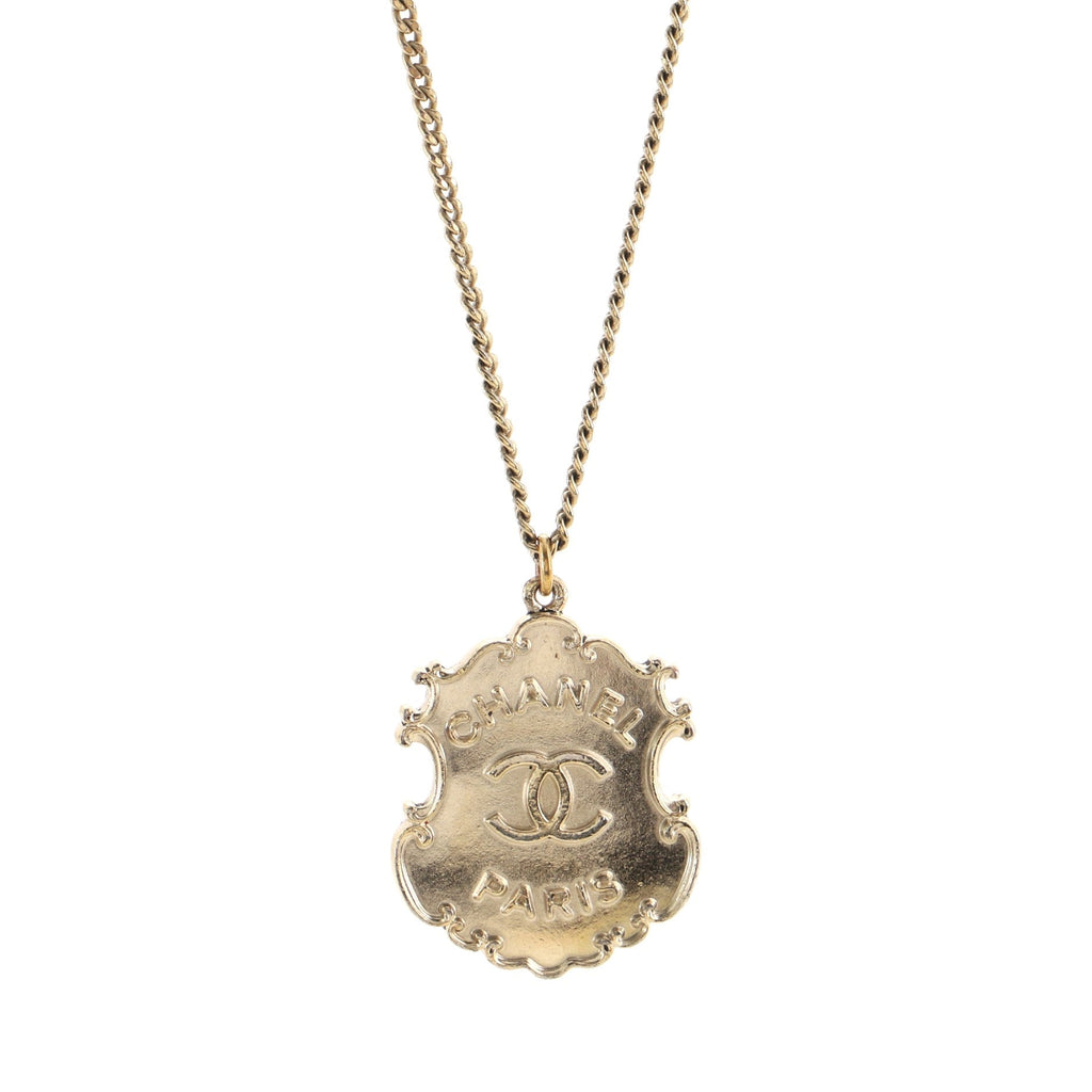 Paris-Dallas Sheriff Badge Logo Necklace Metal