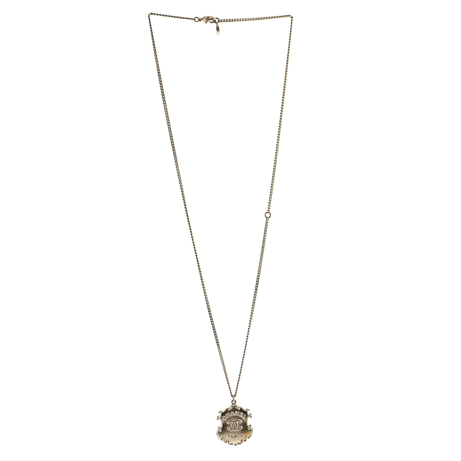 Paris-Dallas Sheriff Badge Logo Necklace Metal