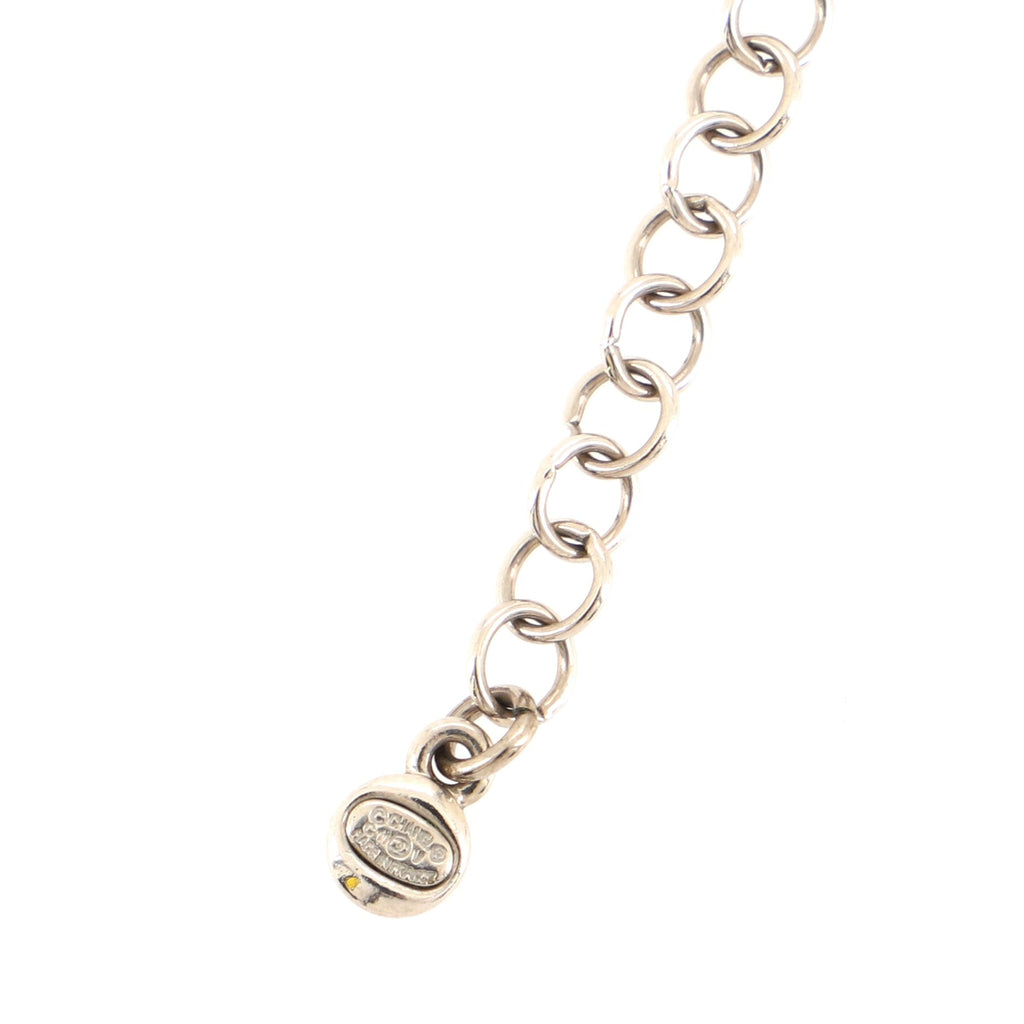CC Flower Drop Pendant Necklace Metal with Crystal