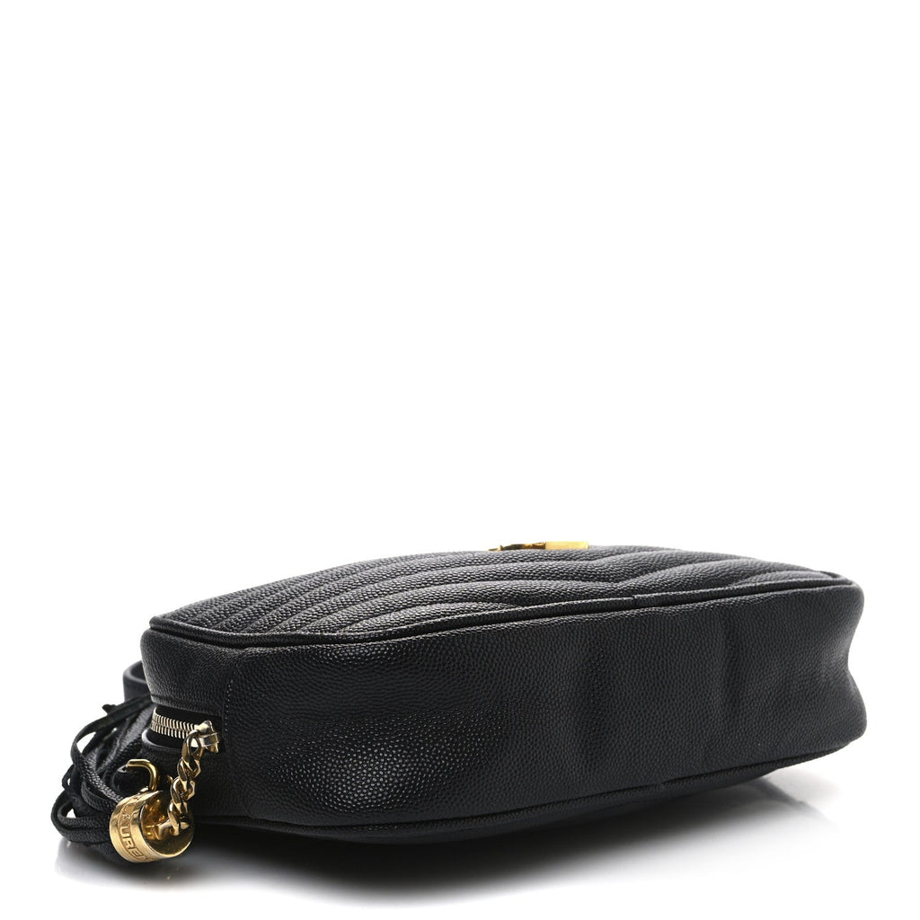 Grain De Poudre Matelasse Monogram Mini Lou Camera Bag Black