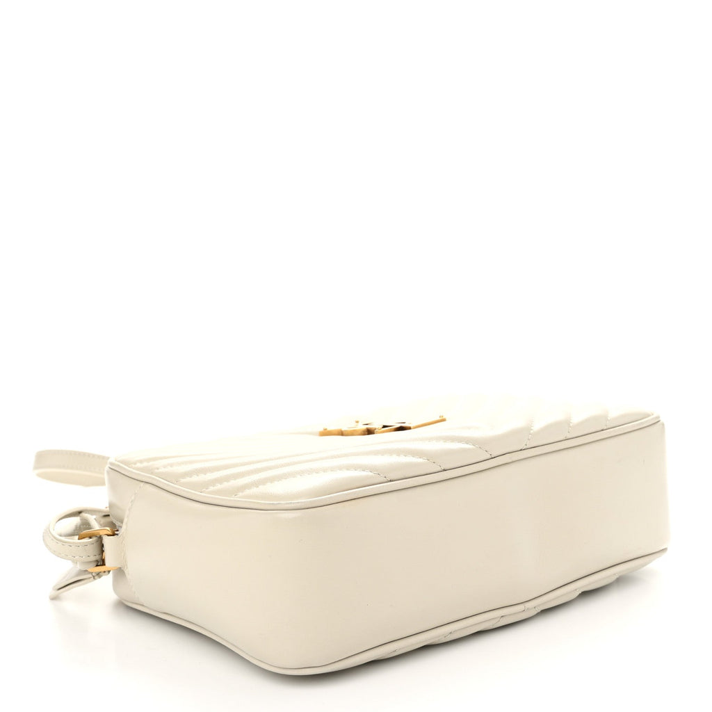 Calfskin Matelasse Monogram Lou Camera Bag Crema Soft