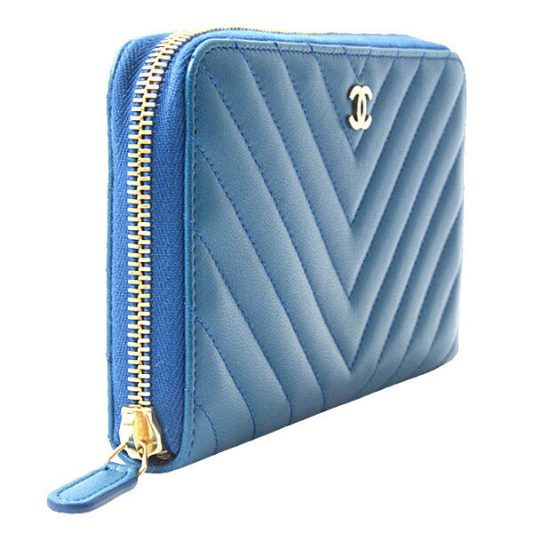 Chanel Chevron Lambskin Long Wallet