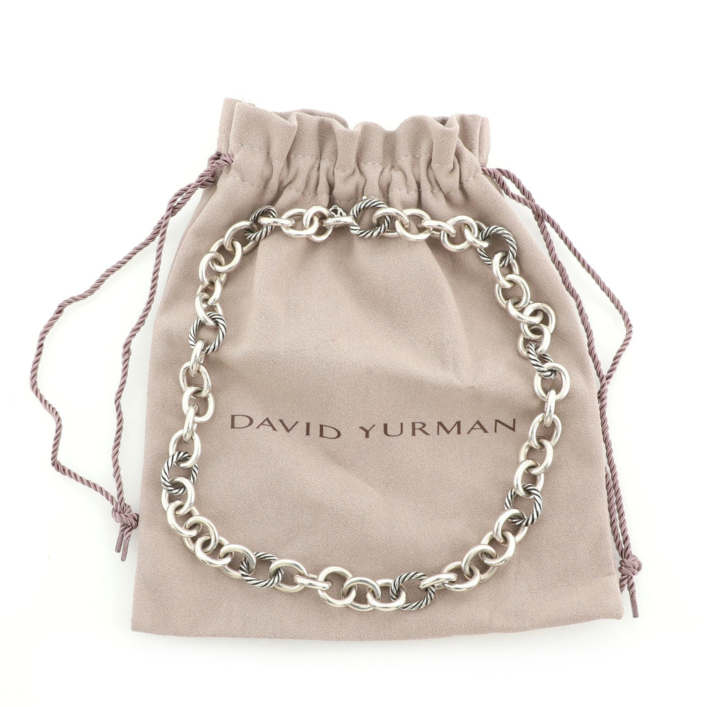 Chain Link Necklace Sterling Silver Medium