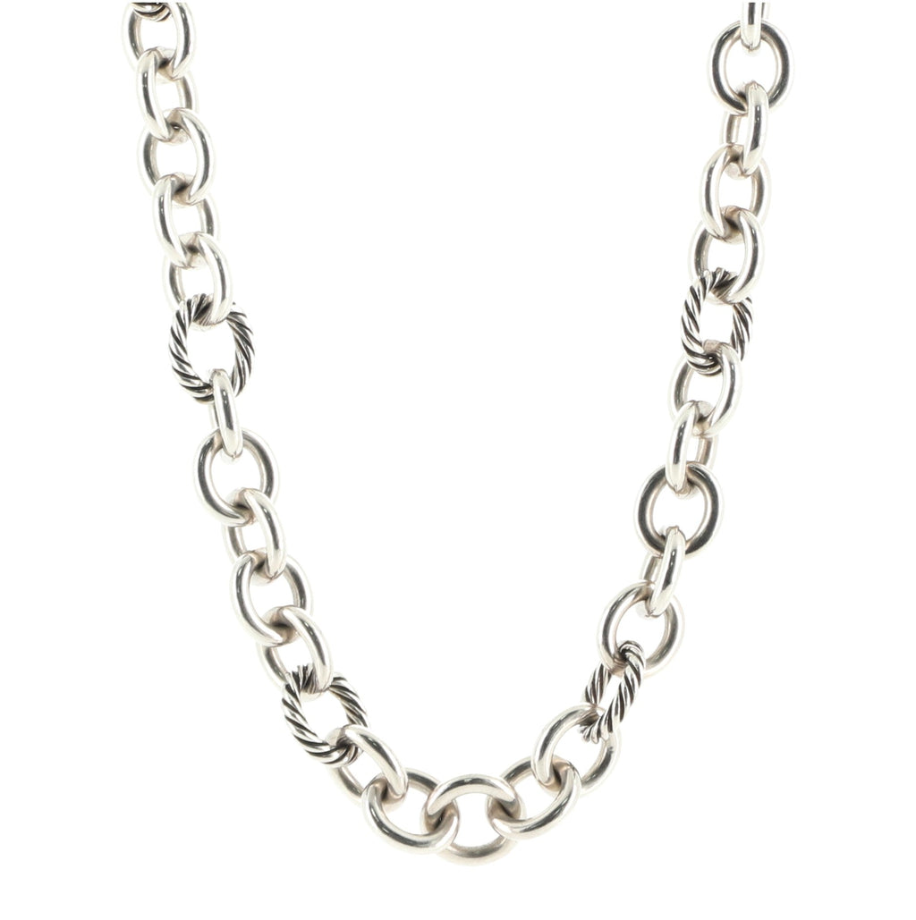 Chain Link Necklace Sterling Silver Medium