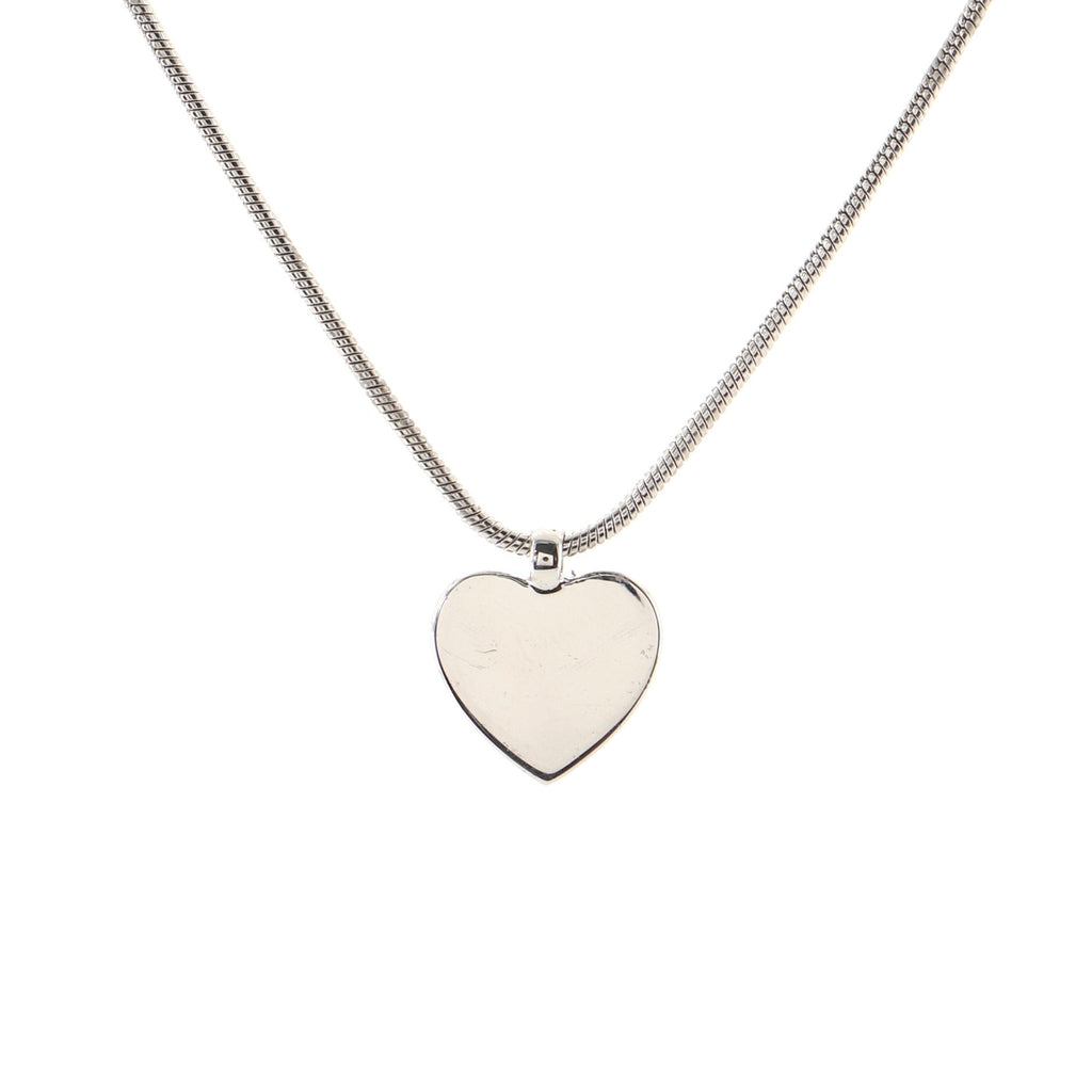 Logo Heart Pendant Necklace Metal