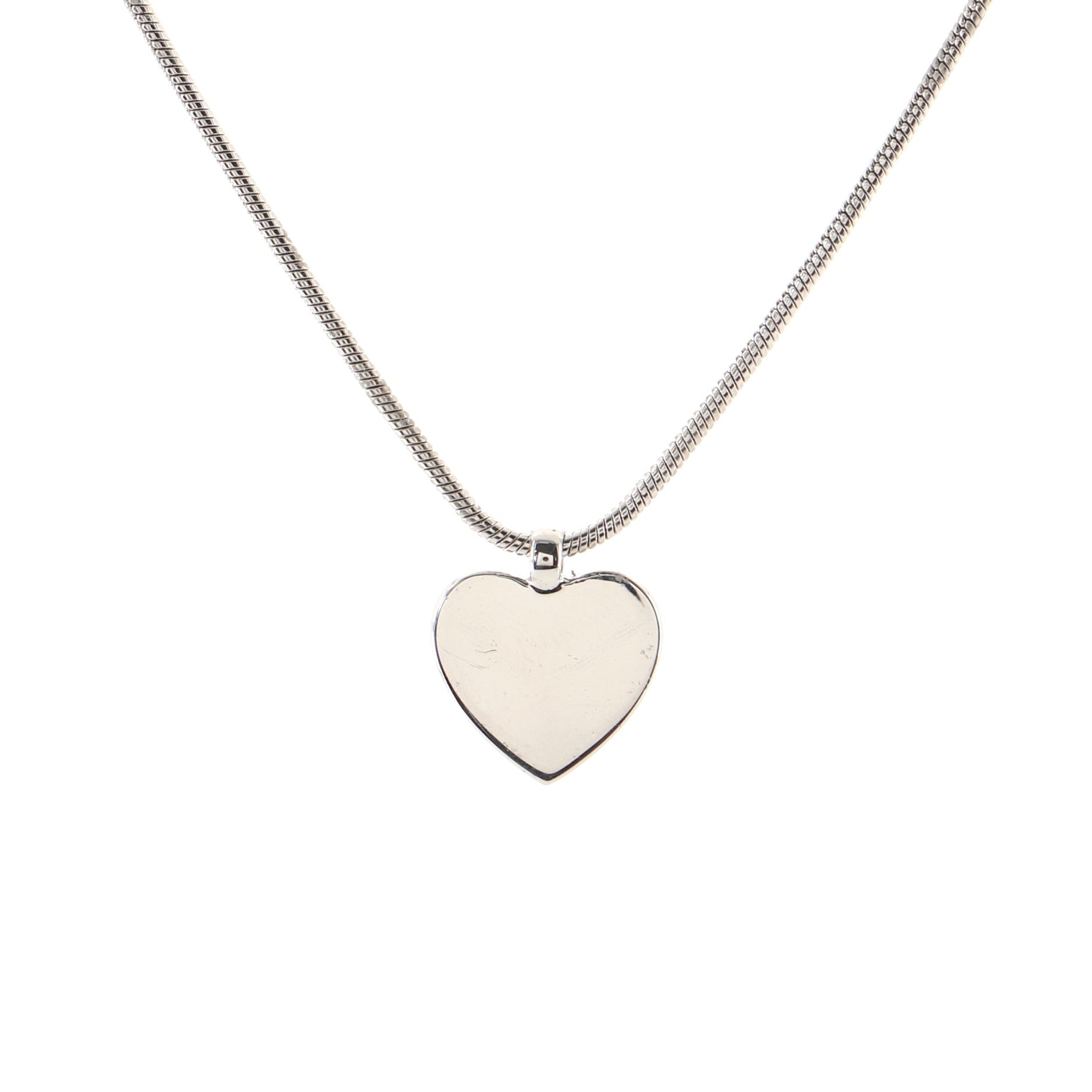 Logo Heart Pendant Necklace Metal