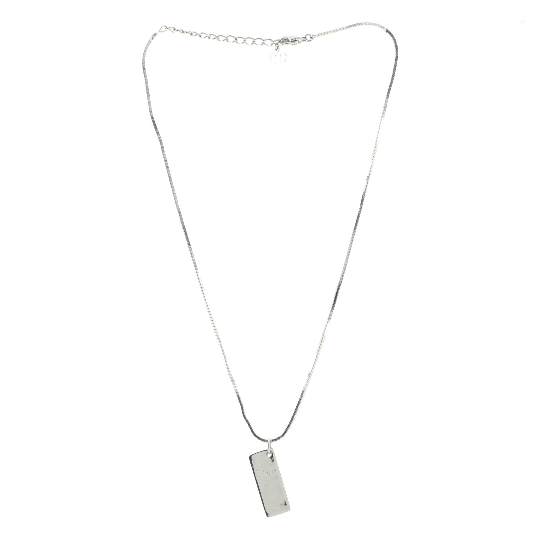 Trotter Motif Necklace Engraved Metal with Enamel