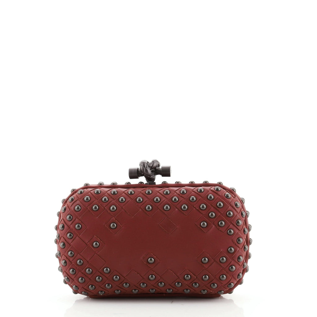 Box Knot Clutch Studded Intrecciato Nappa Small