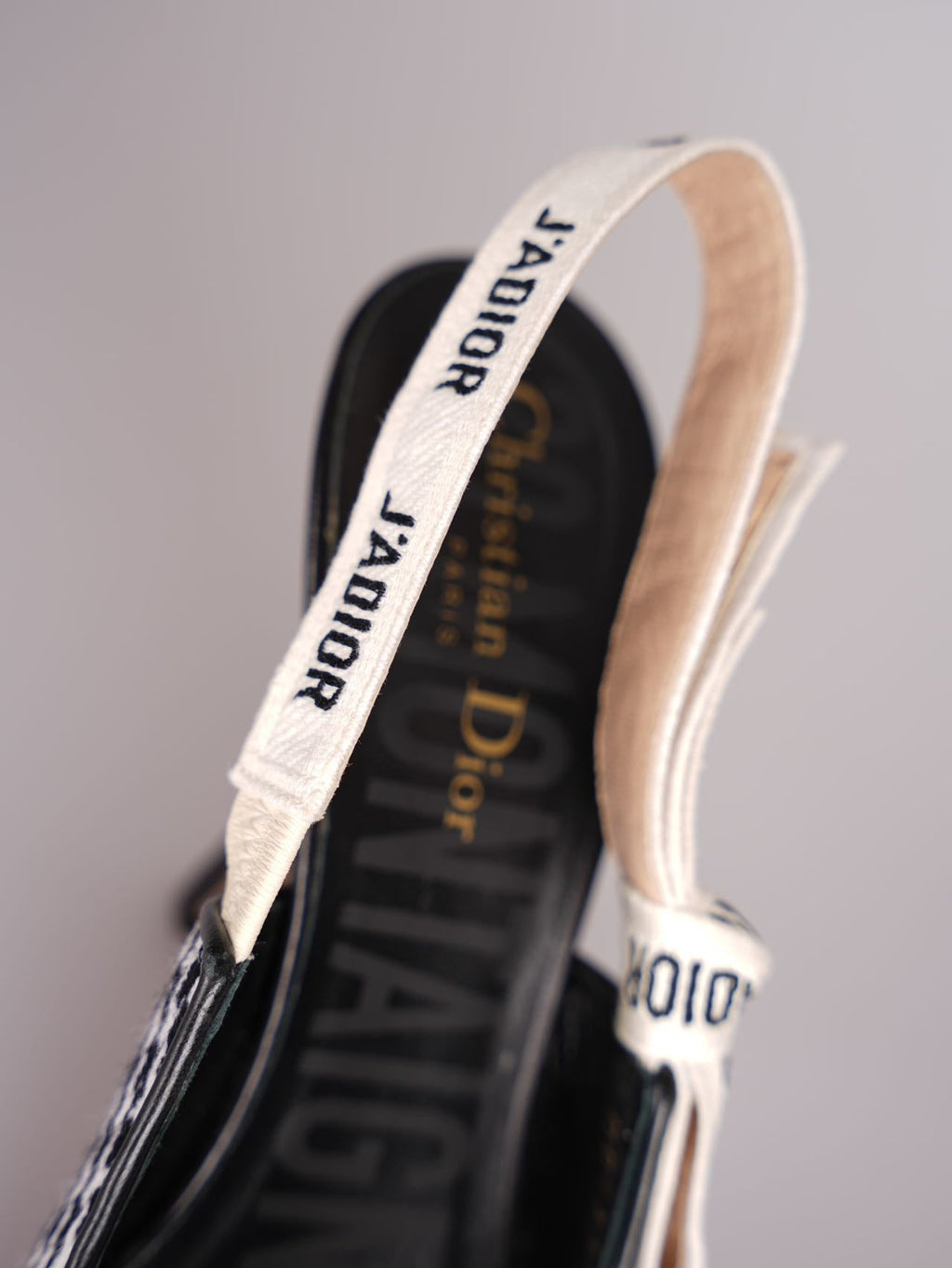Dior J'Adior Sandals in Black and White Houndstooth Canvas Size 38