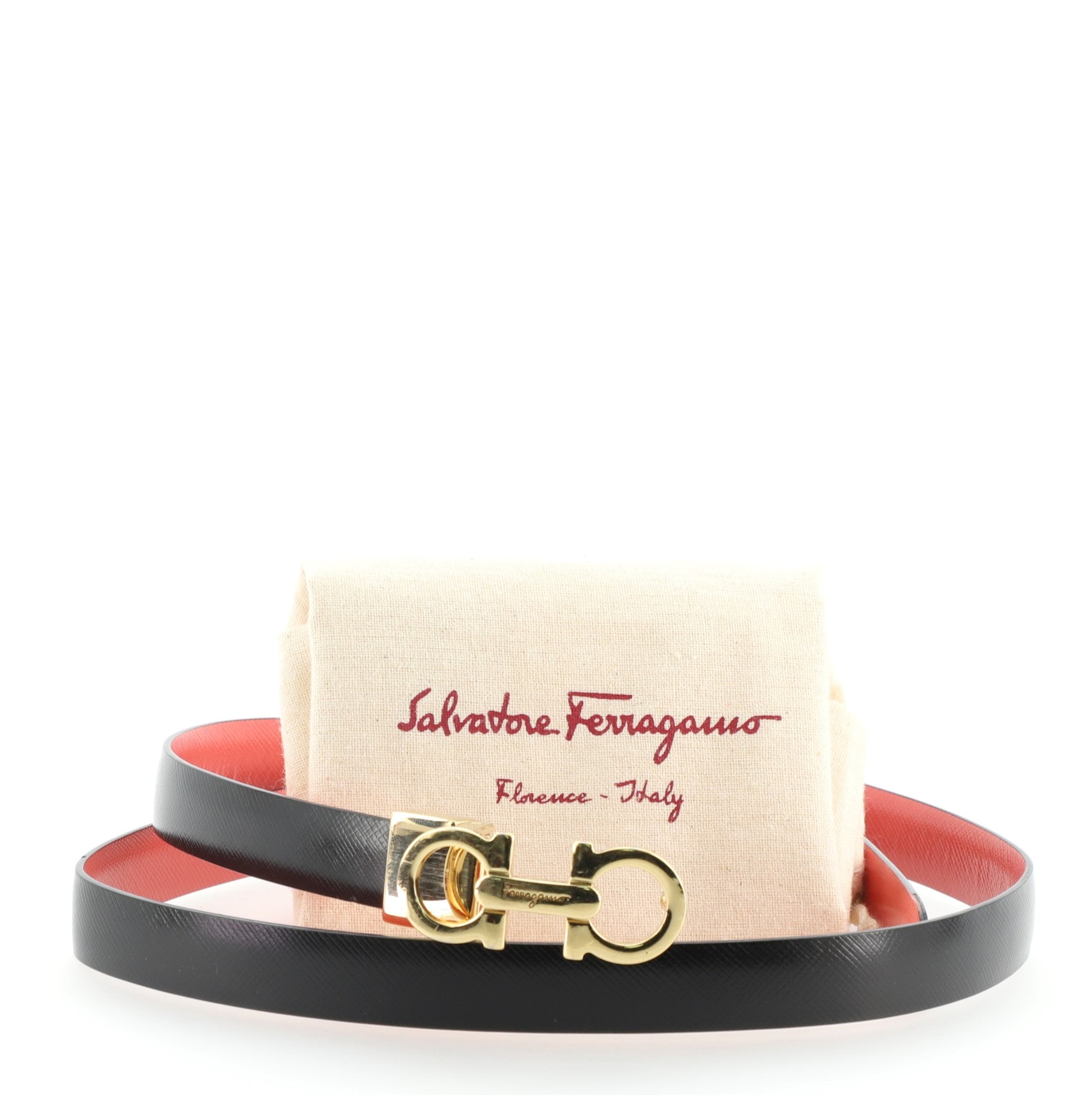 Gancini Reversible Belt Leather Thin 75