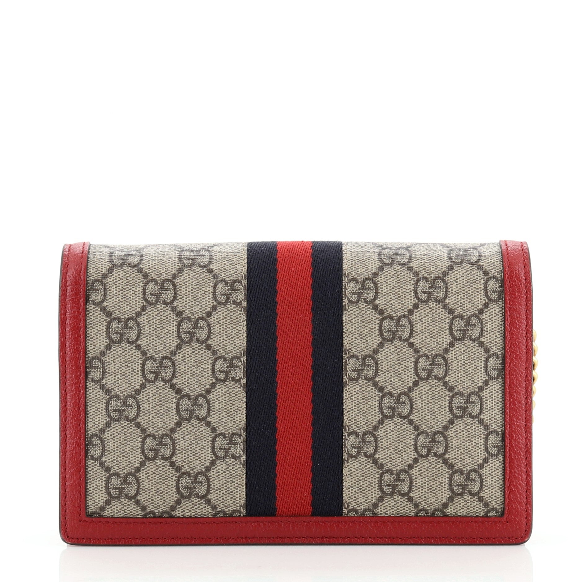 Queen Margaret Chain Wallet GG Coated Canvas Mini