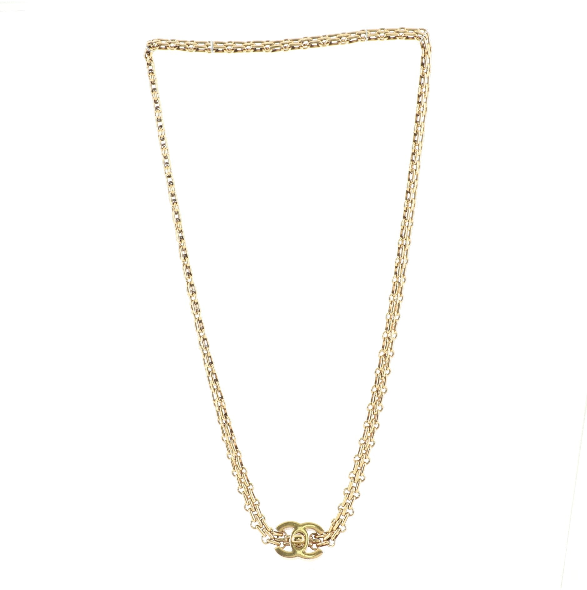 Vintage Turnlock Reissue Chain Necklace Metal
