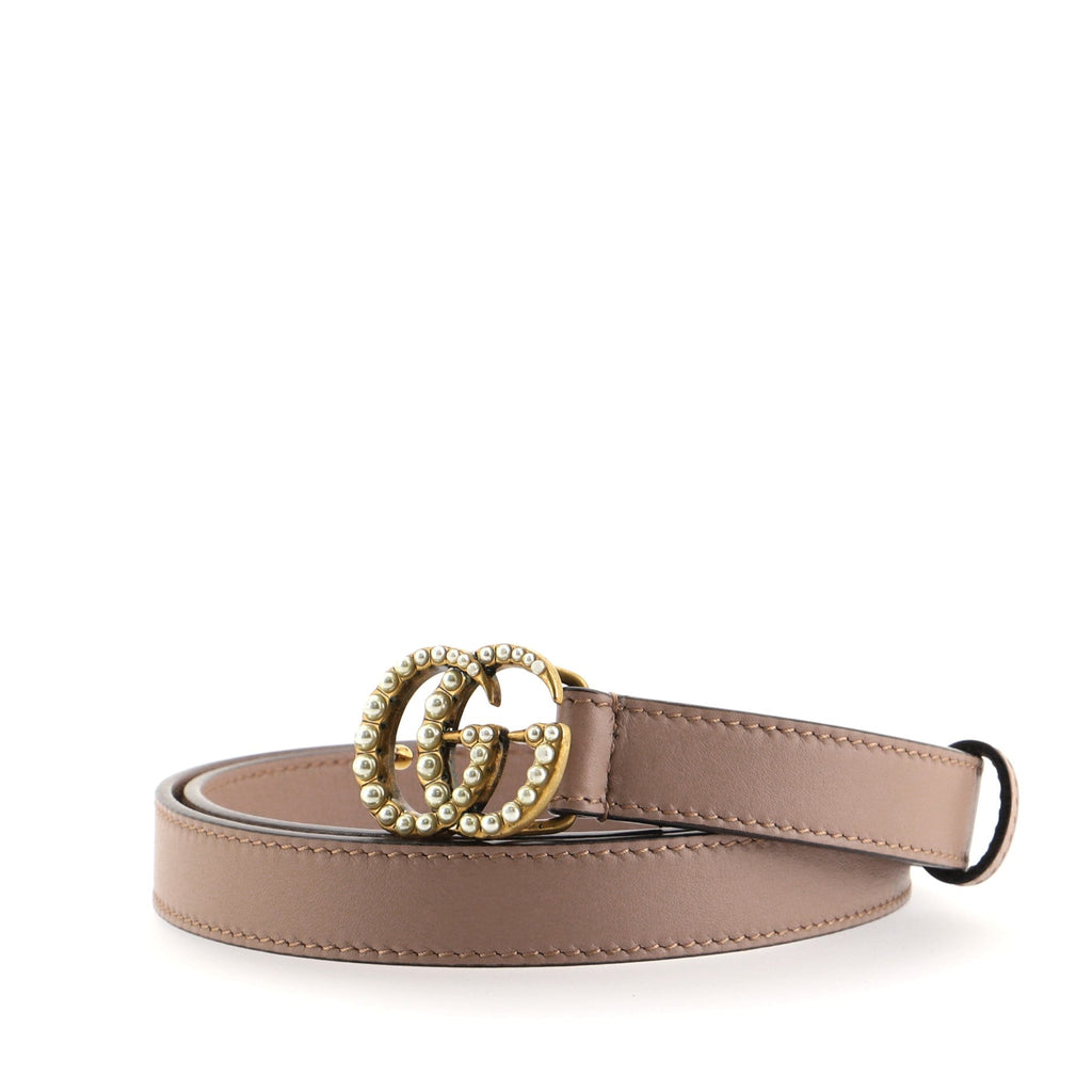 Pearly GG Marmont Belt Leather Thin 80