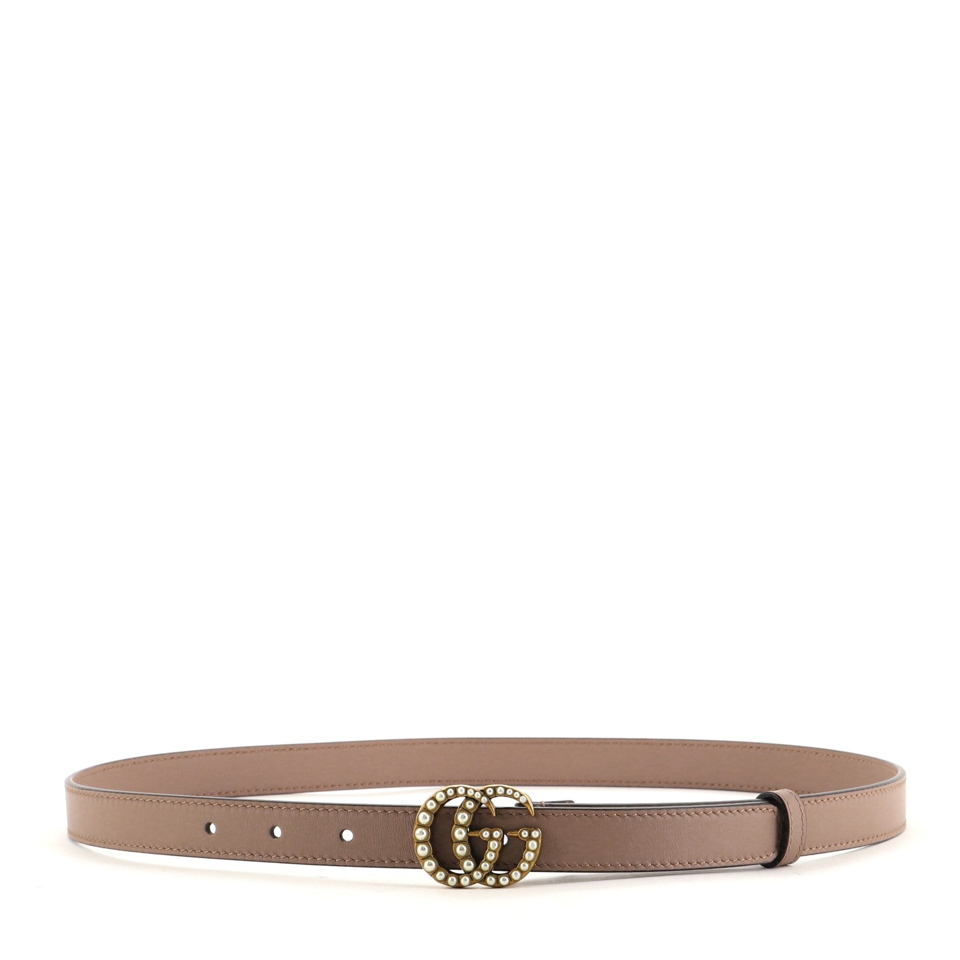 Pearly GG Marmont Belt Leather Thin 80