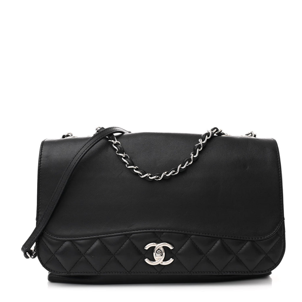 Calfskin Jumbo Tramezzo Flap Black
