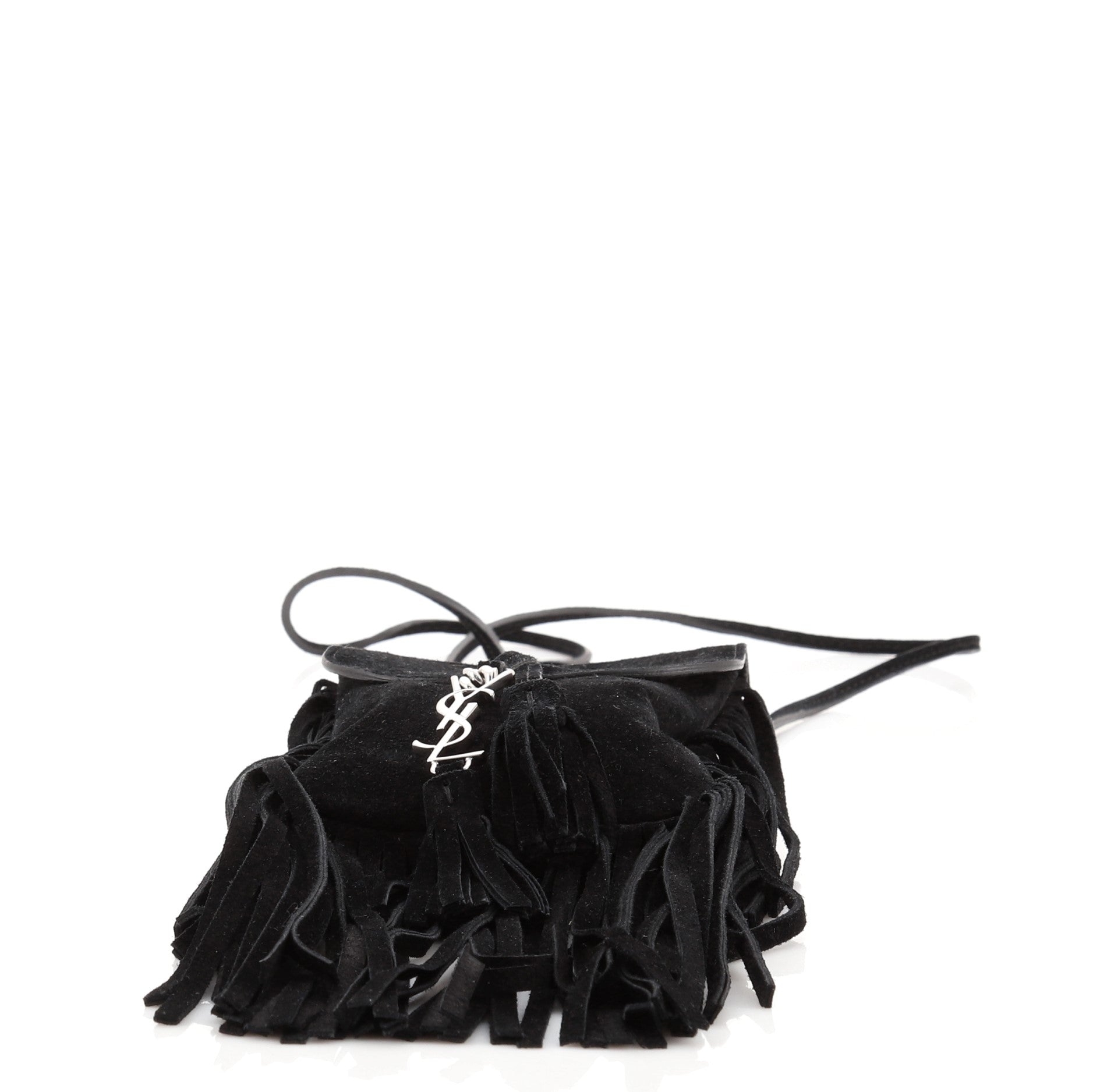 Anita Flat Fringe Crossbody Bag Suede Mini