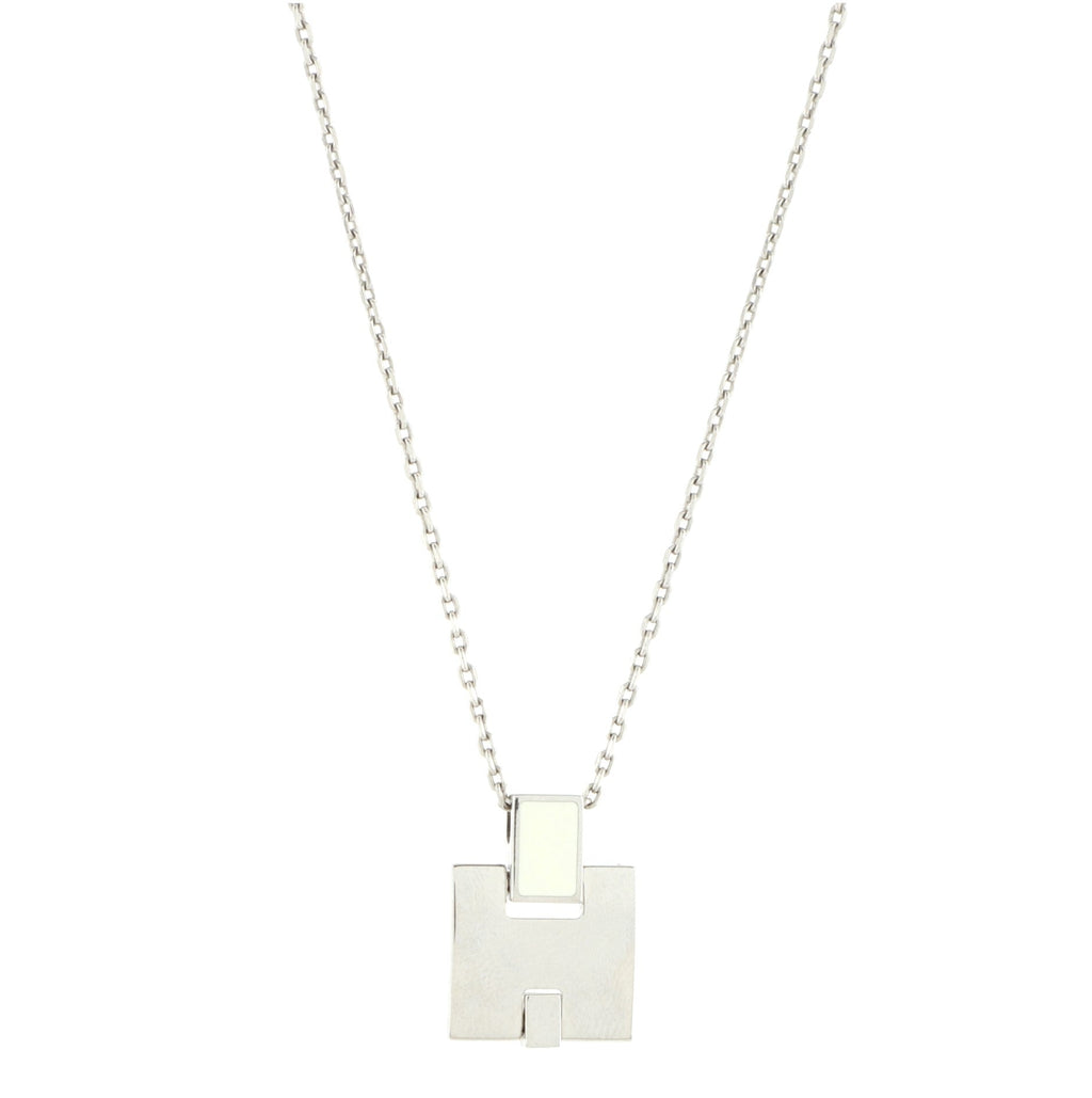 Irene Pendant Necklace Metal and Enamel