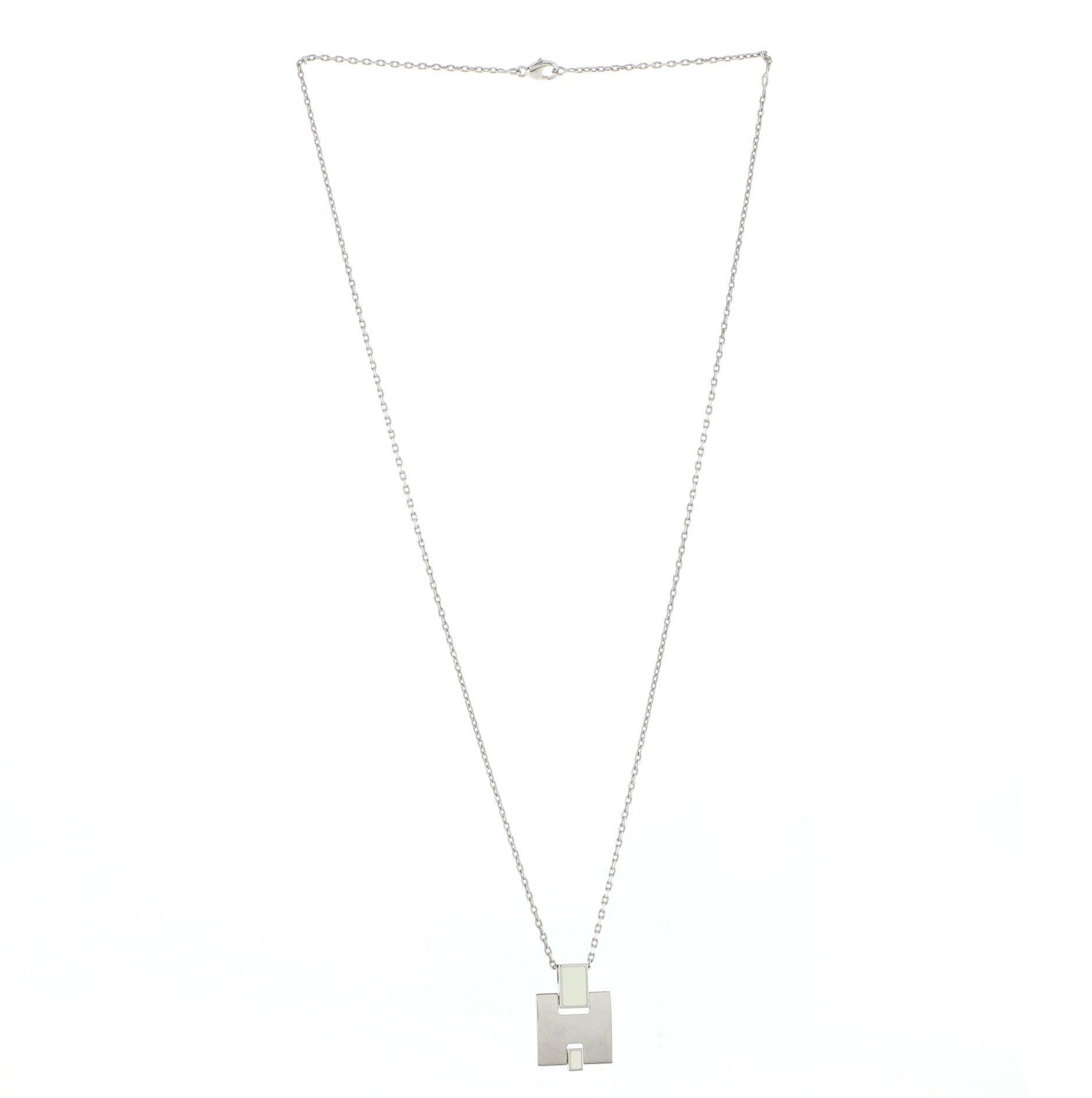 Irene Pendant Necklace Metal and Enamel