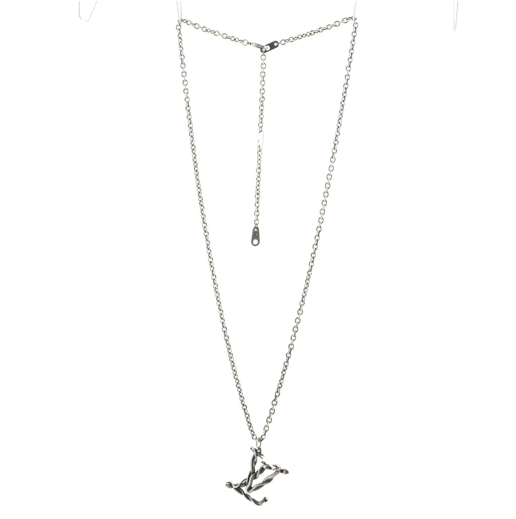 LV Snake Pendant Necklace Metal