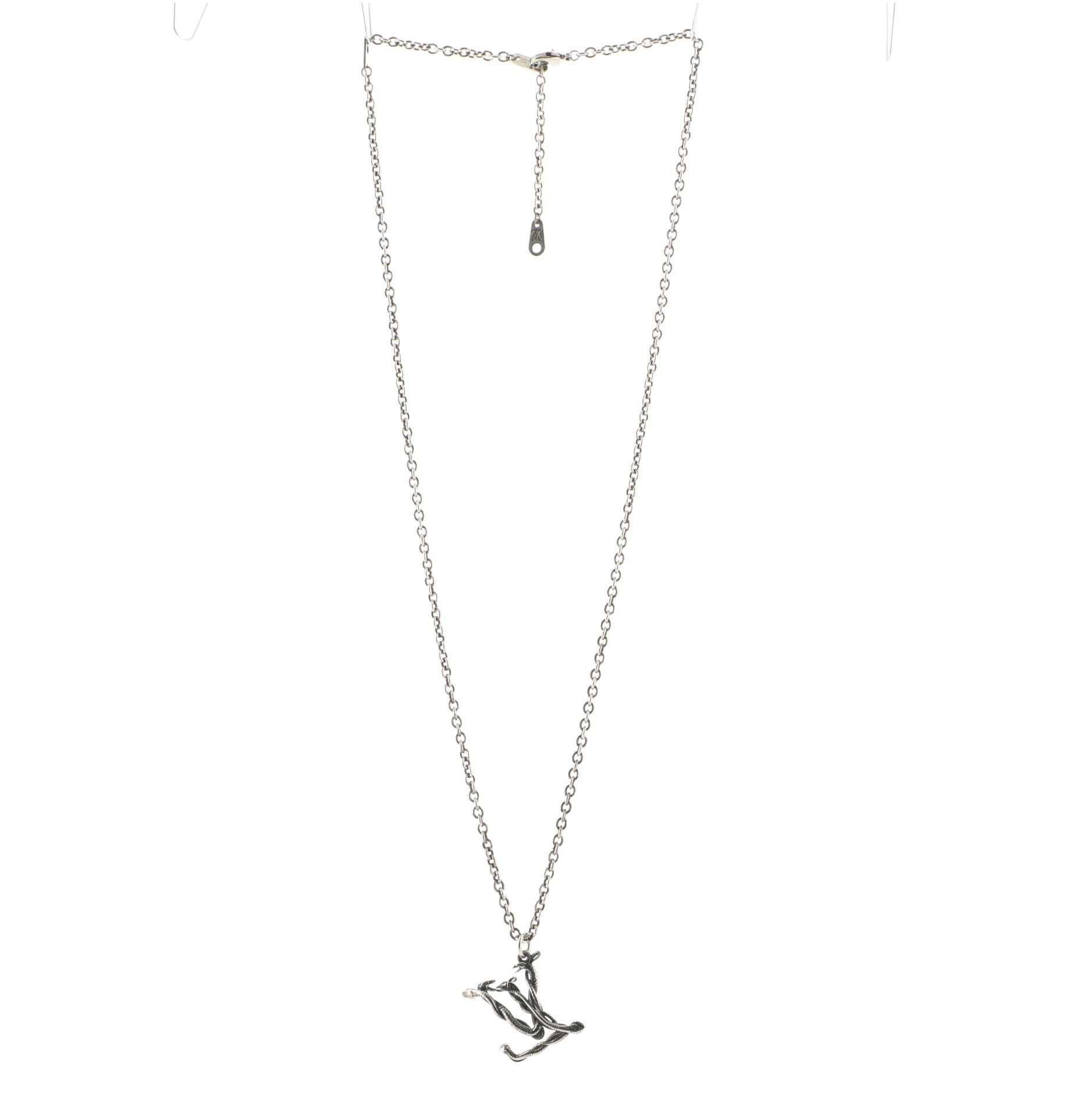 LV Snake Pendant Necklace Metal