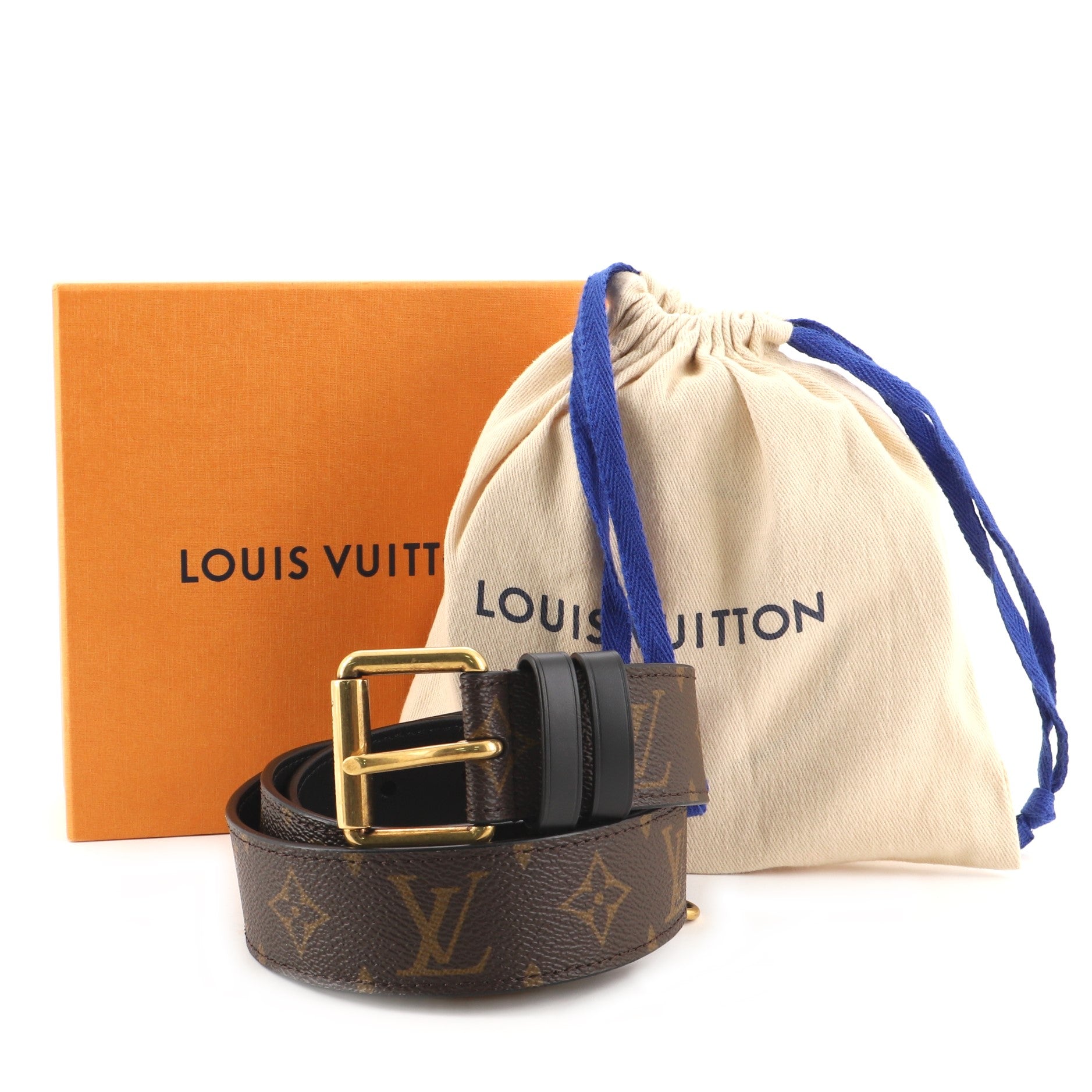 Signature Chain Belt Macassar Monogram Canvas Medium 85