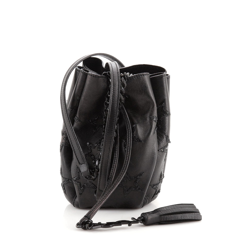 Emmanuelle Bucket Bag Embellished Leather Mini