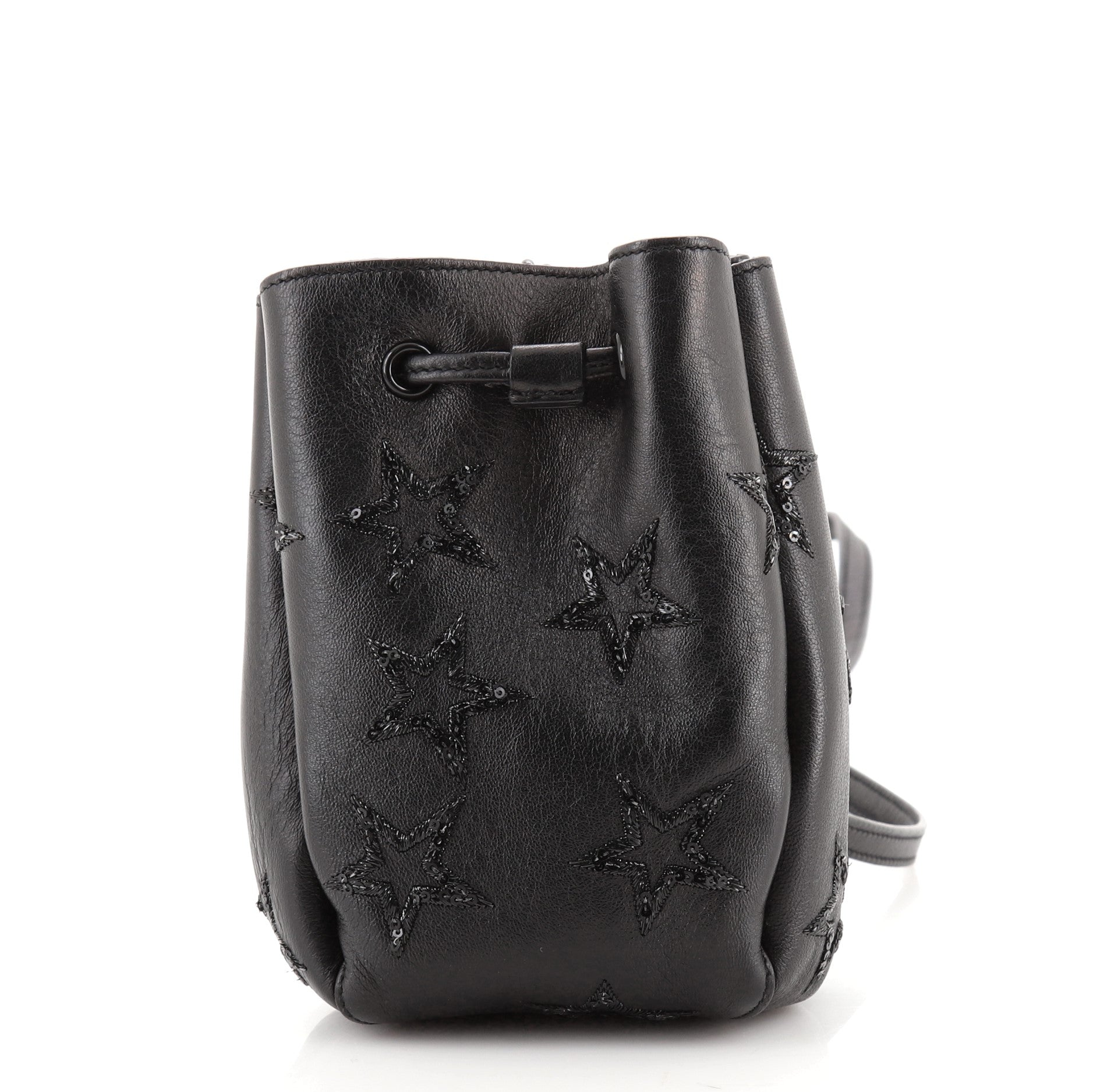 Emmanuelle Bucket Bag Embellished Leather Mini
