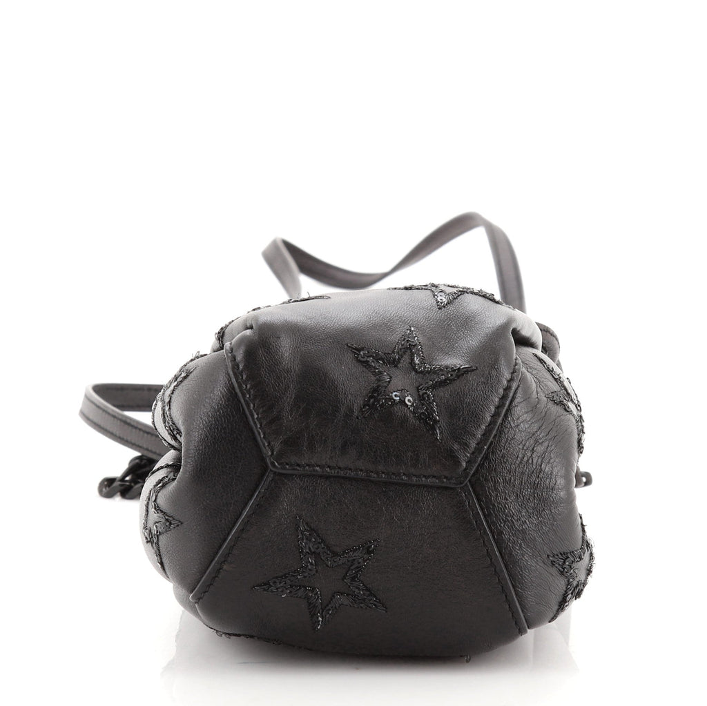 Emmanuelle Bucket Bag Embellished Leather Mini