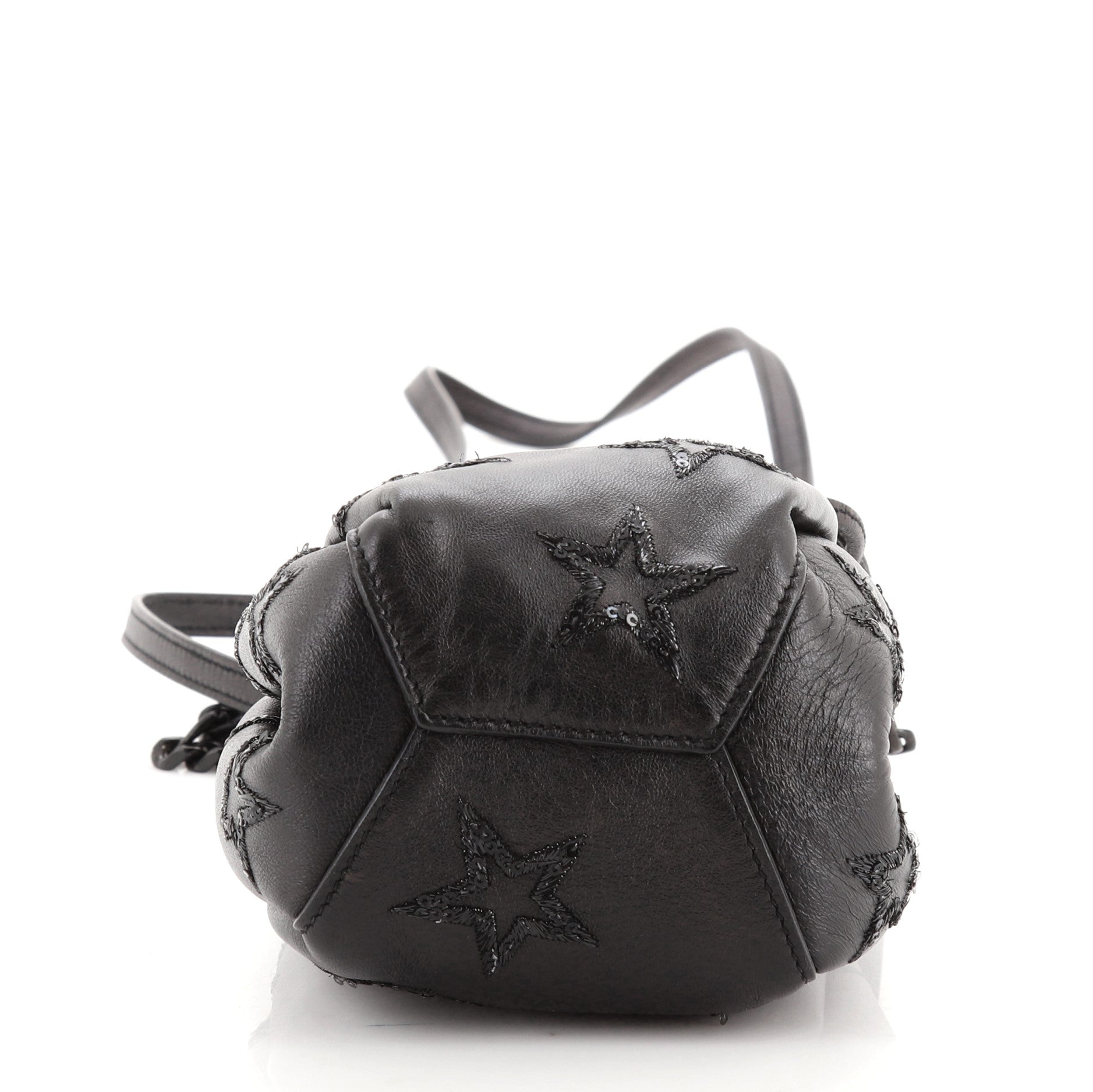 Emmanuelle Bucket Bag Embellished Leather Mini