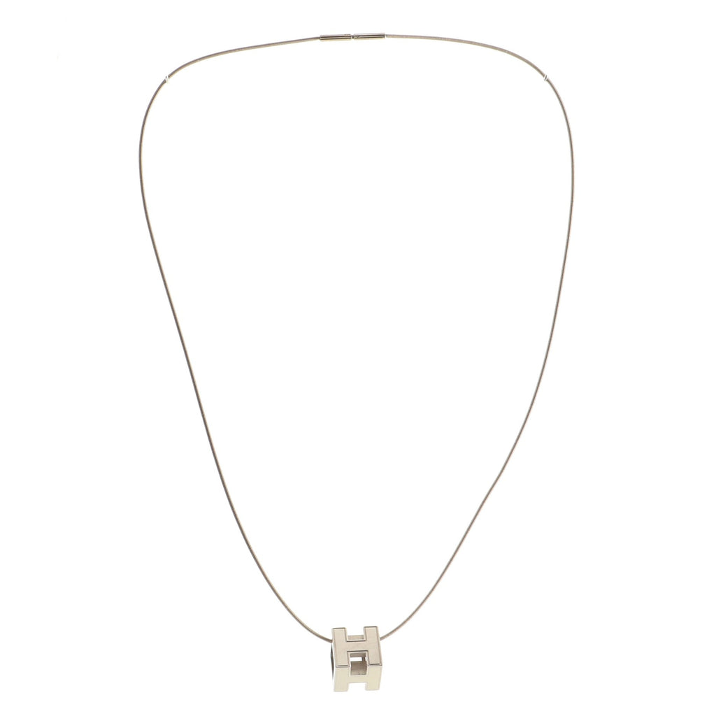 Cage d'H Pendant Necklace Metal with Enamel