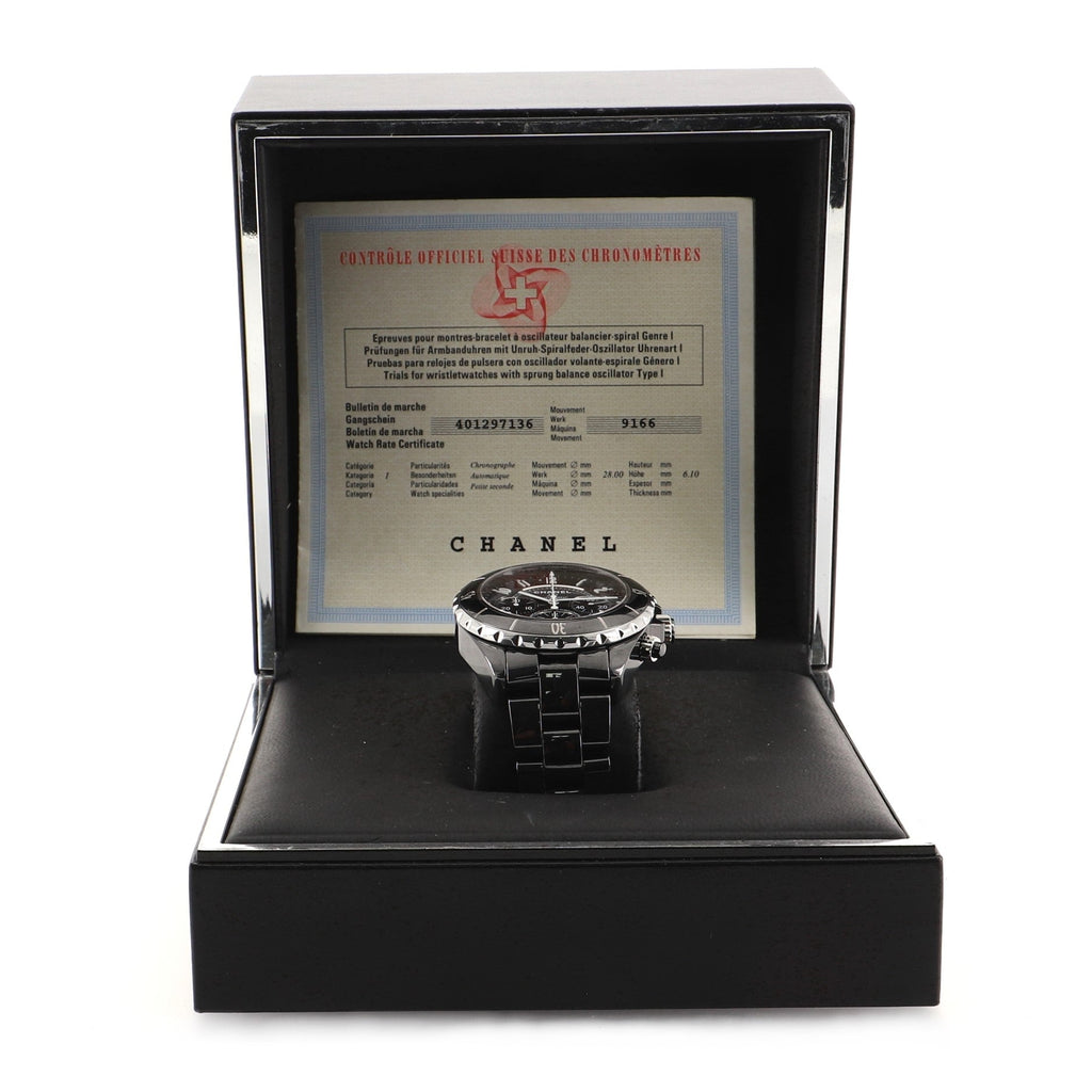 J12 Chronograph Automatic Watch Ceramic and Steel 41