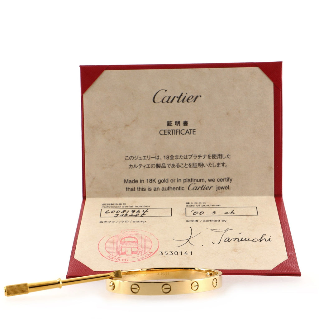 Love Bracelet 18K Yellow Gold