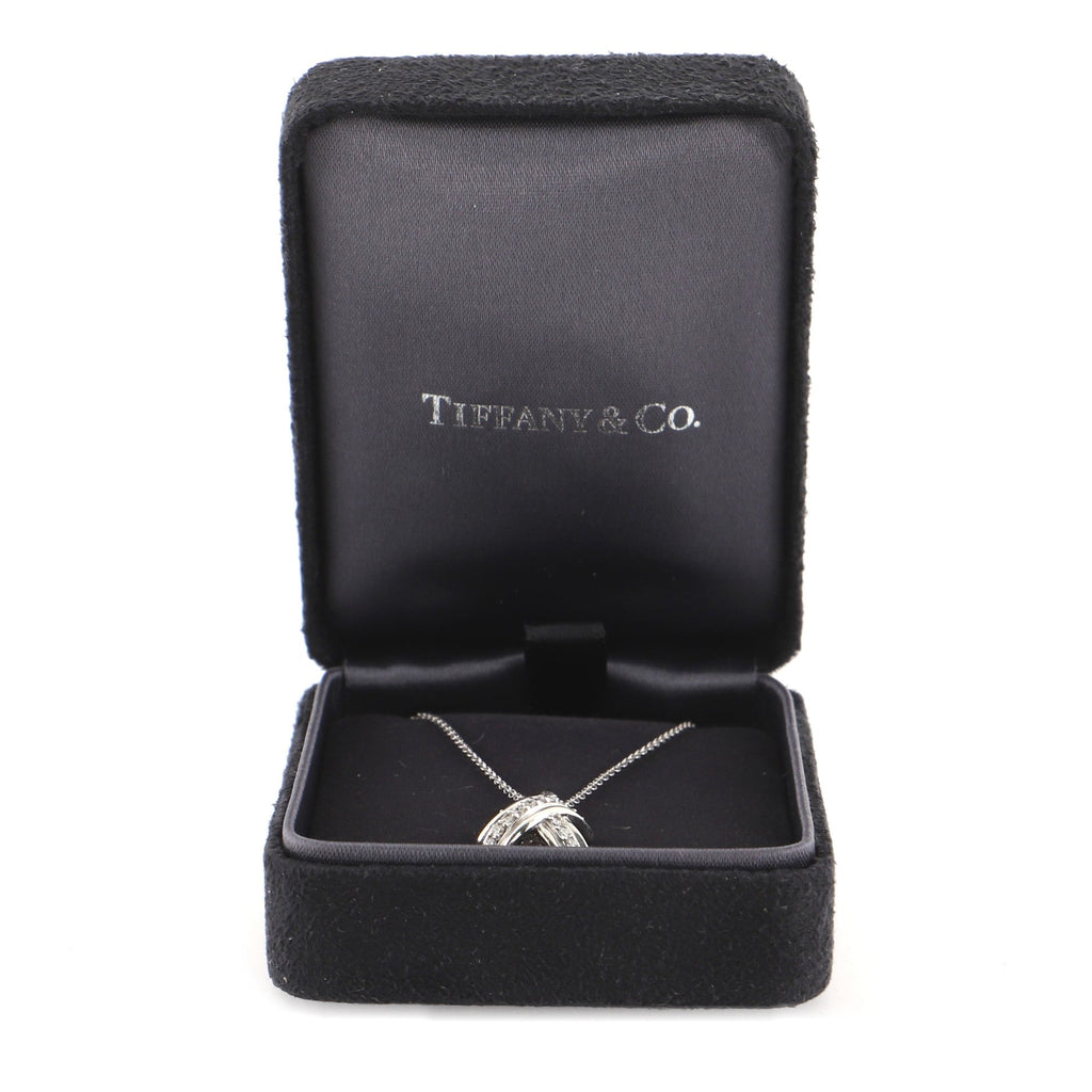 Signature X Pendant Necklace 18K White Gold with Diamonds