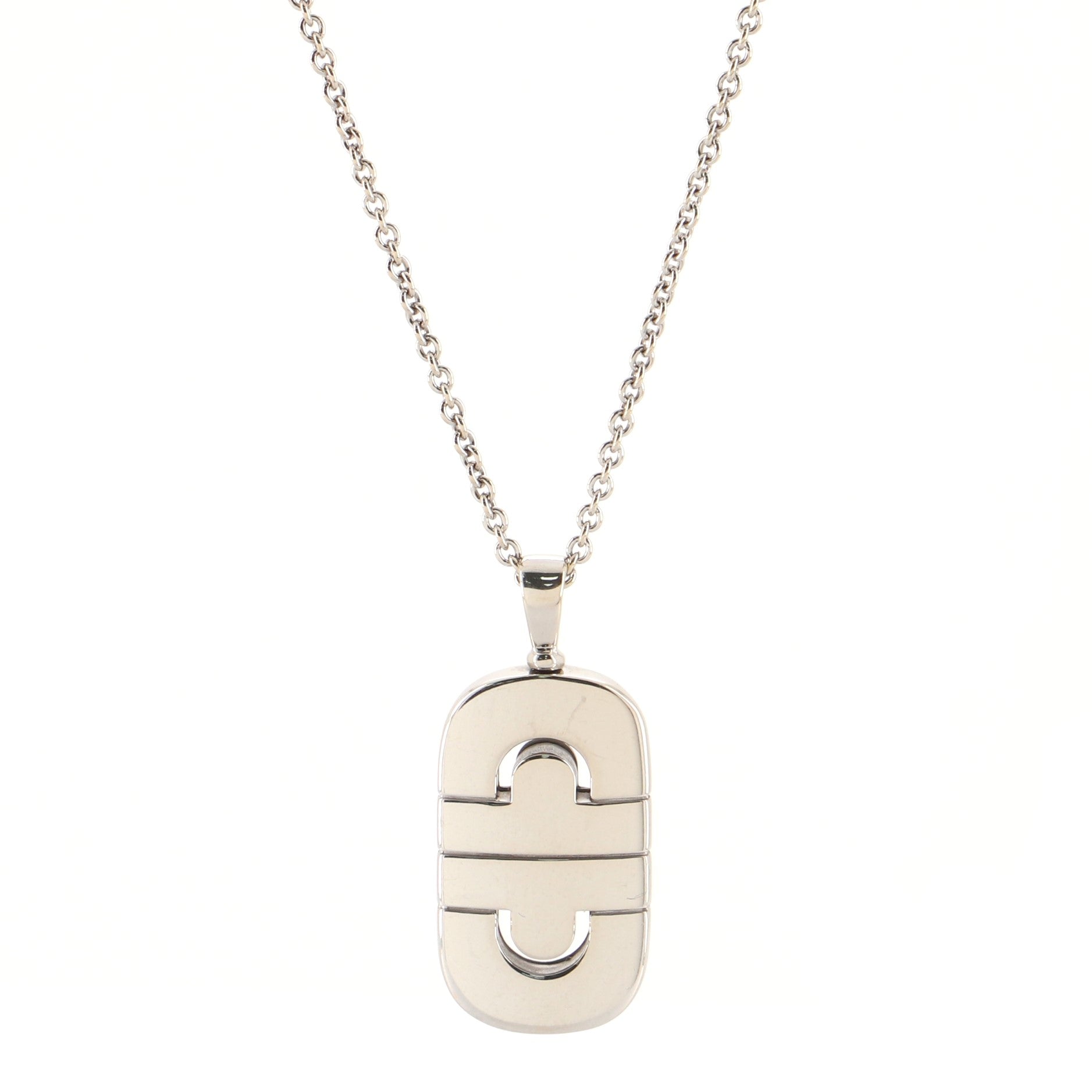 Parentesi Pendant Necklace 18K White Gold