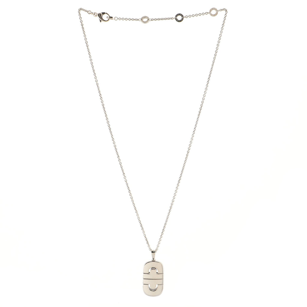 Parentesi Pendant Necklace 18K White Gold