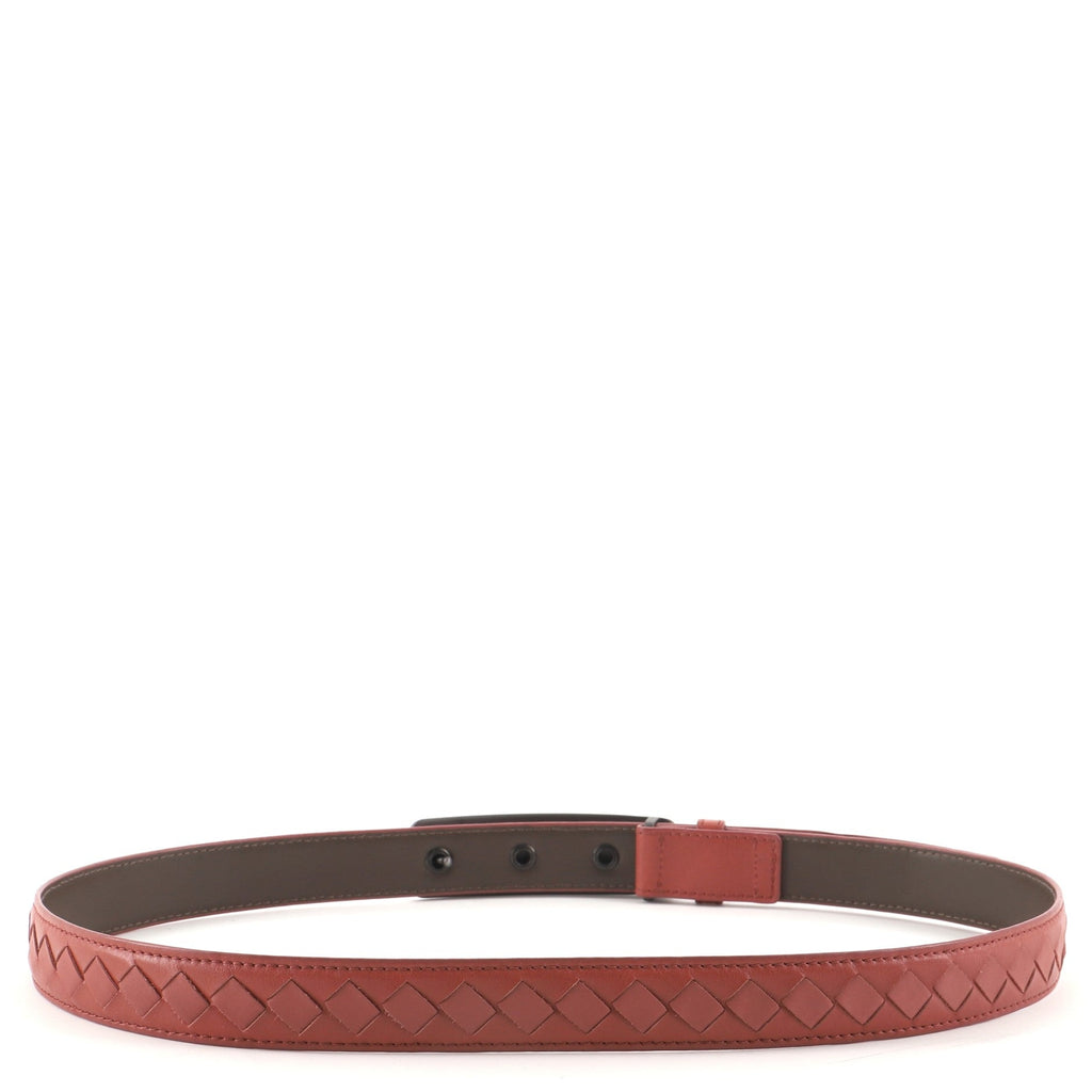 Intrecciato Engraved Buckle Belt Intrecciato Nappa Thin 90