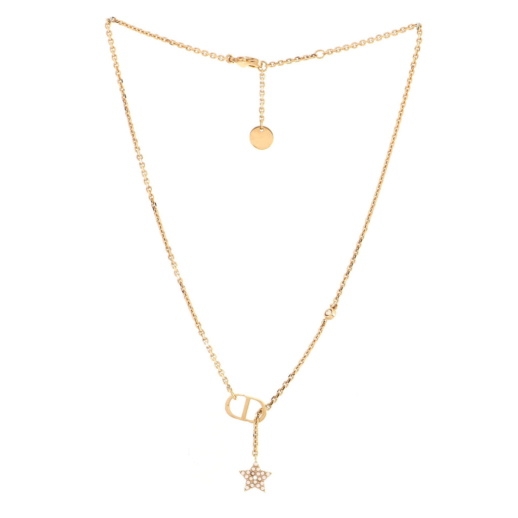 Petit CD Star Necklace Metal with Crystals