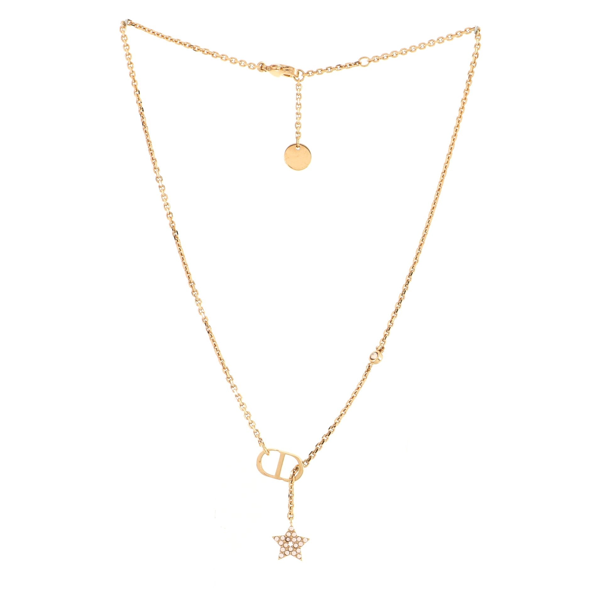 Petit CD Star Necklace Metal with Crystals