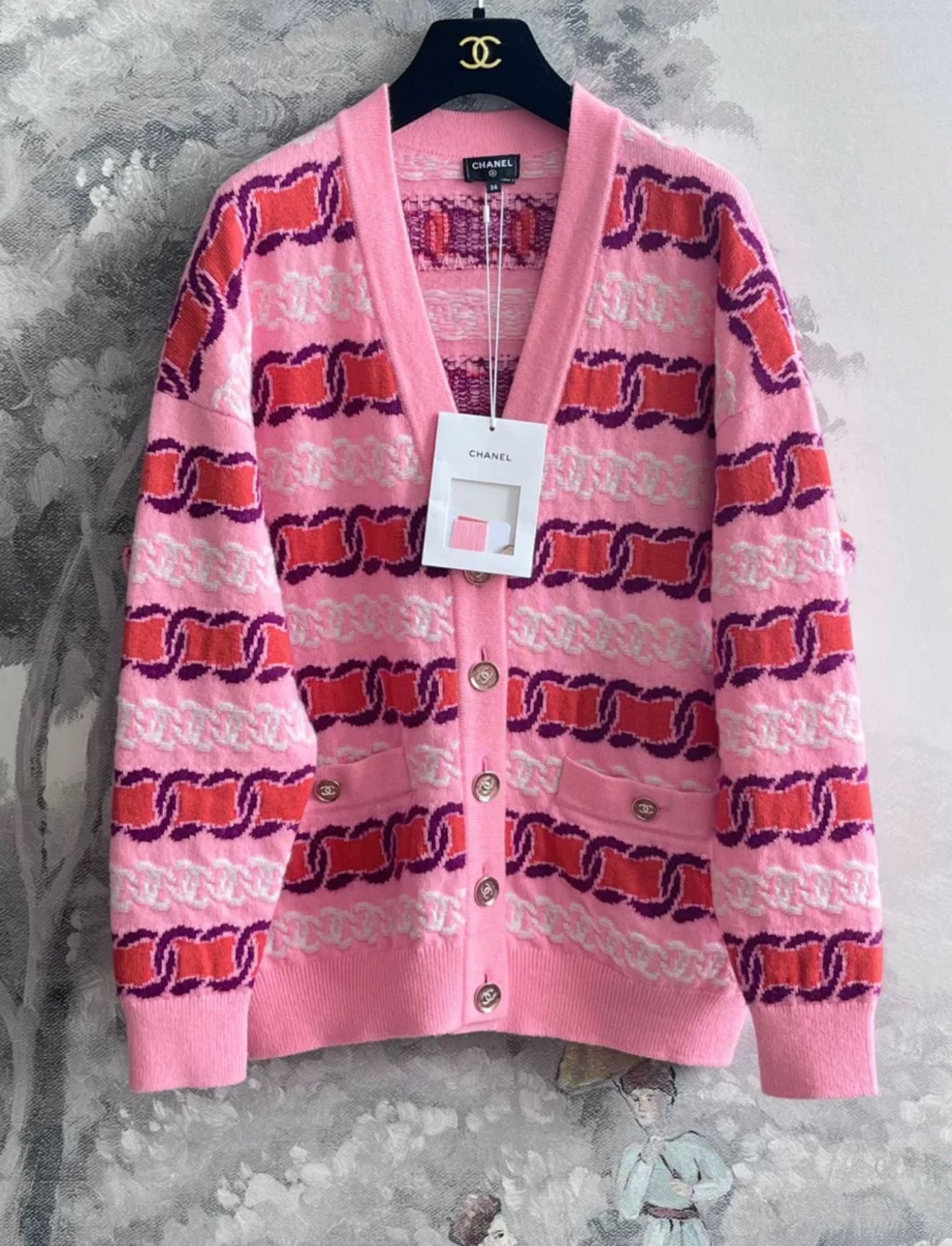 Chanel 23B Pink Cashmere igan