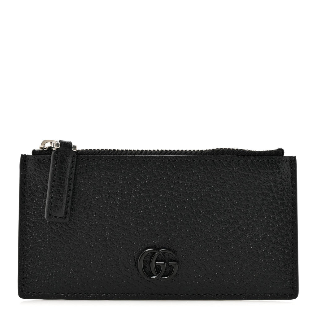Dollar Calfskin GG Marmont Zip  Case Black